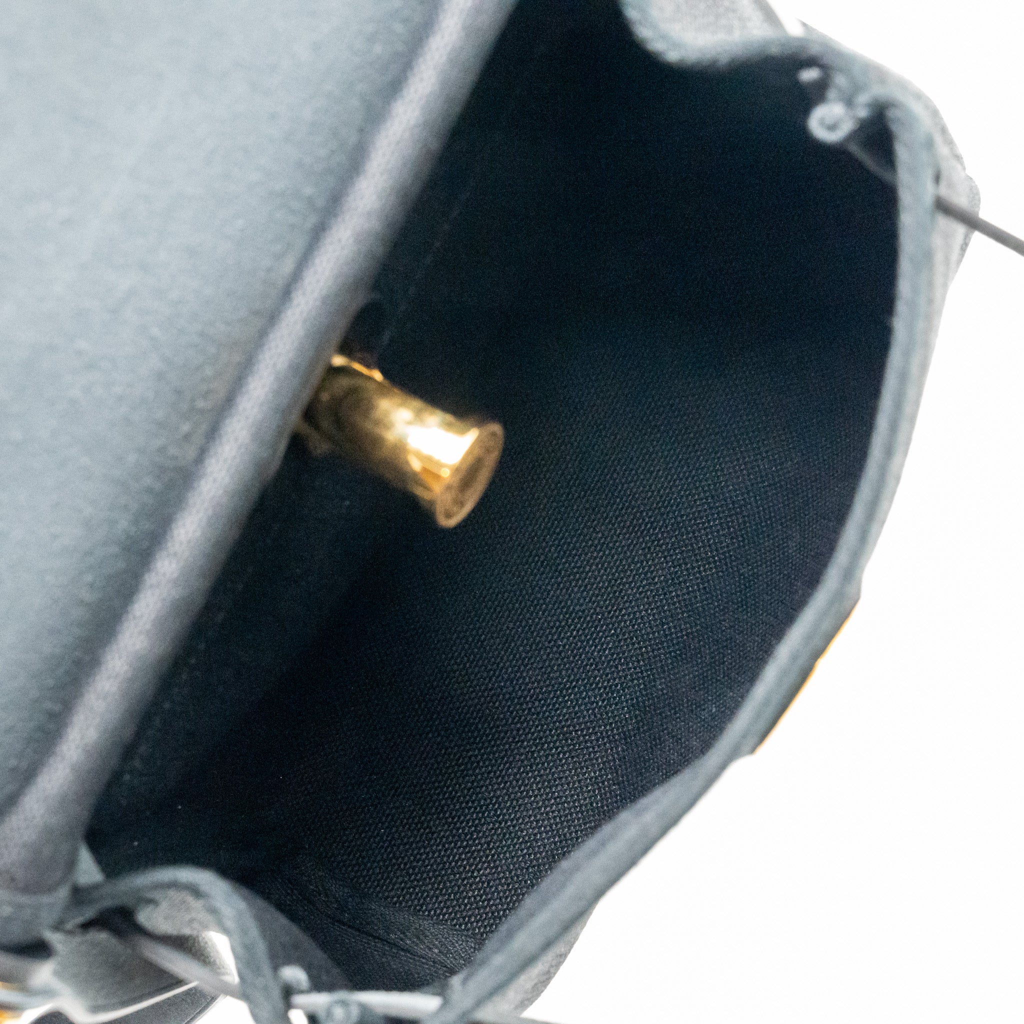 HERMES HERBAG MINI CANVAS / HUNTER LEATHER BLACK GHW