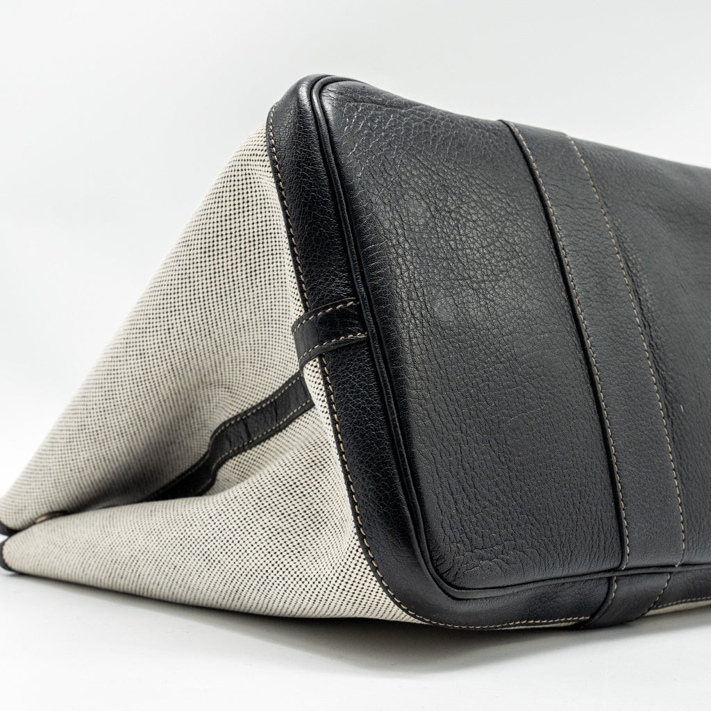 HERMES VINTAGE GARDEN PARTY 36 CANVAS/NEGONDA BLACK/ECRU SHW