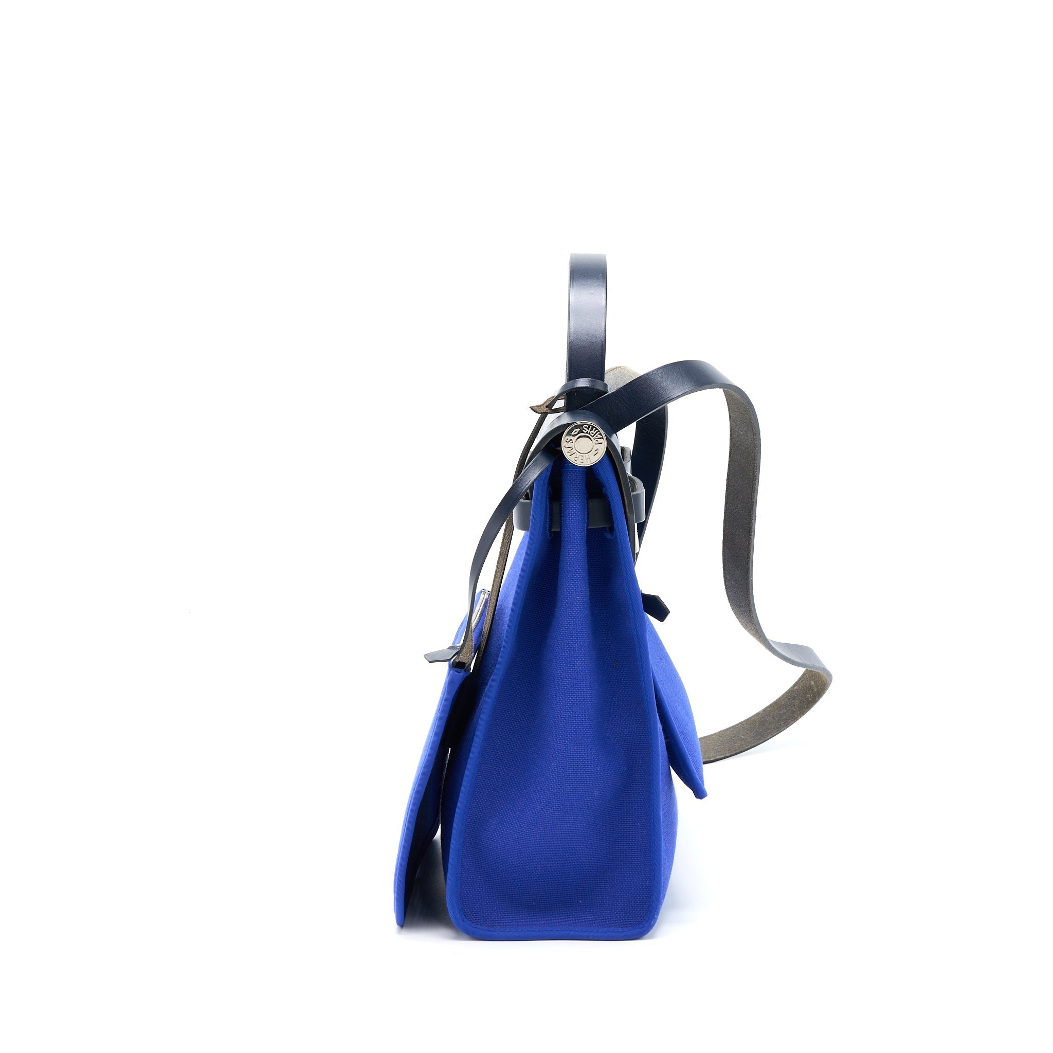 HERMES HERBAG 31 CANVAS BLUE SHW