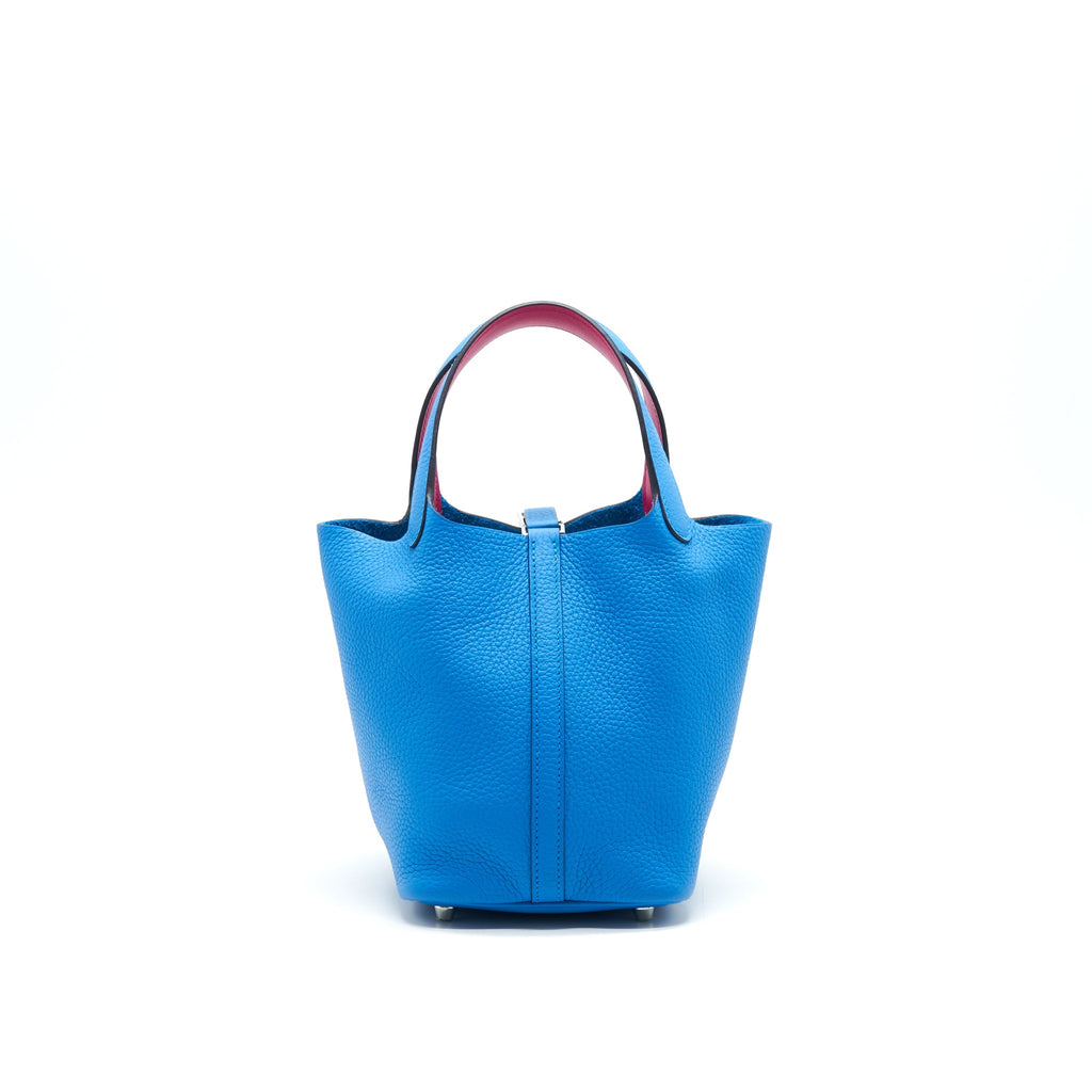 HERMES PICOTIN 18 BLEU FRIDA/ ROSE MEXICO IN SHW