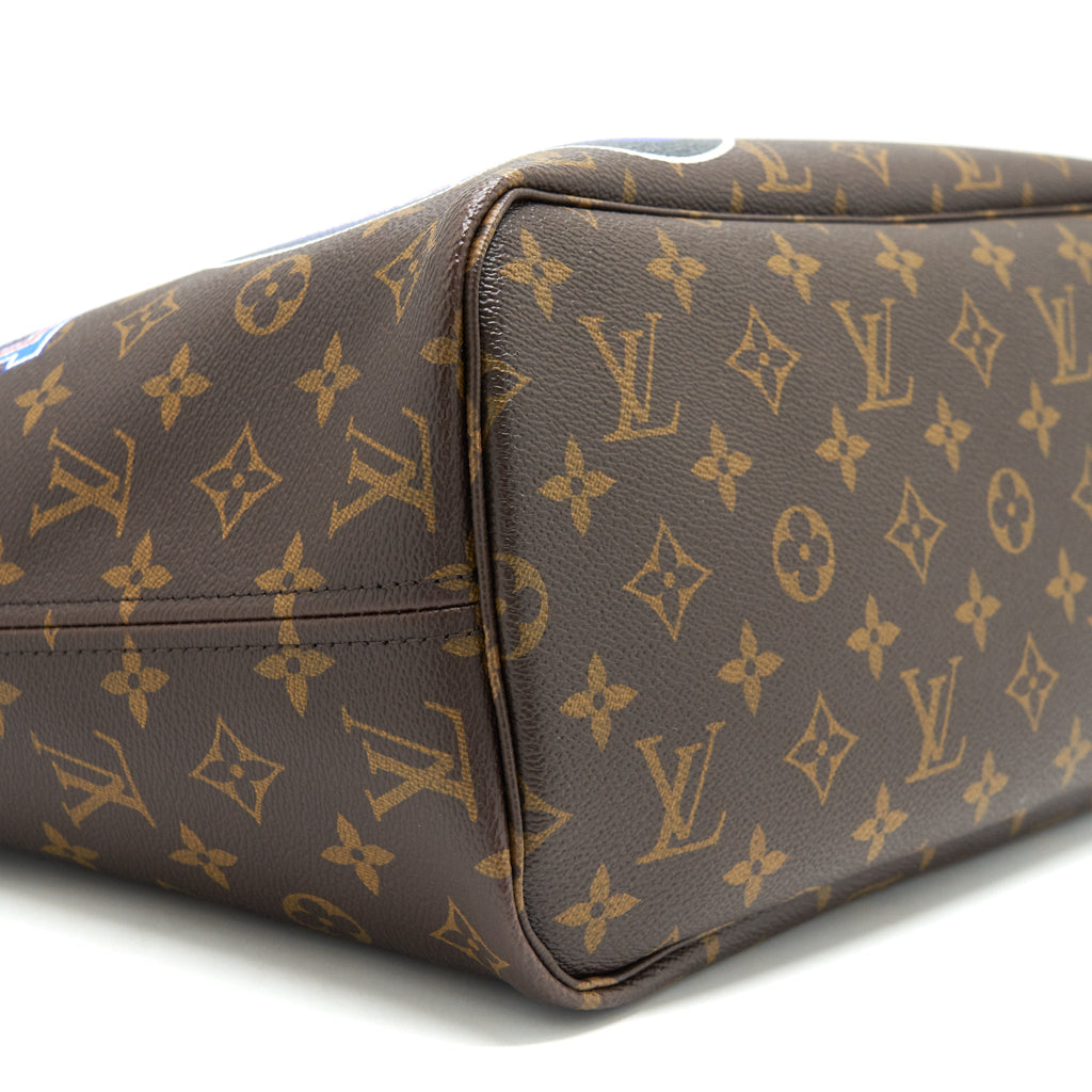 LOUIS VUITTON NEVERFULL MM MY LV WORLD TOUR MONOGRAM CANVAS/ BLACK
