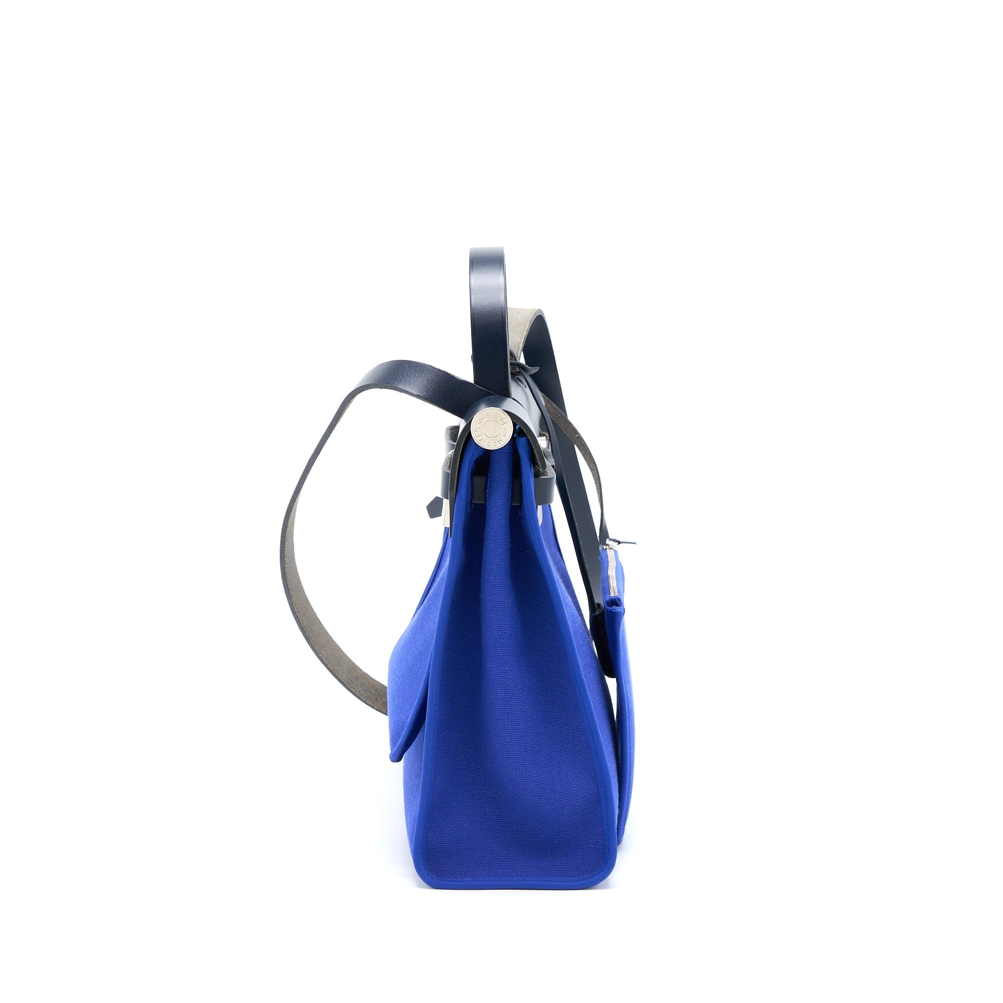 HERMES HERBAG 31 CANVAS BLUE SHW