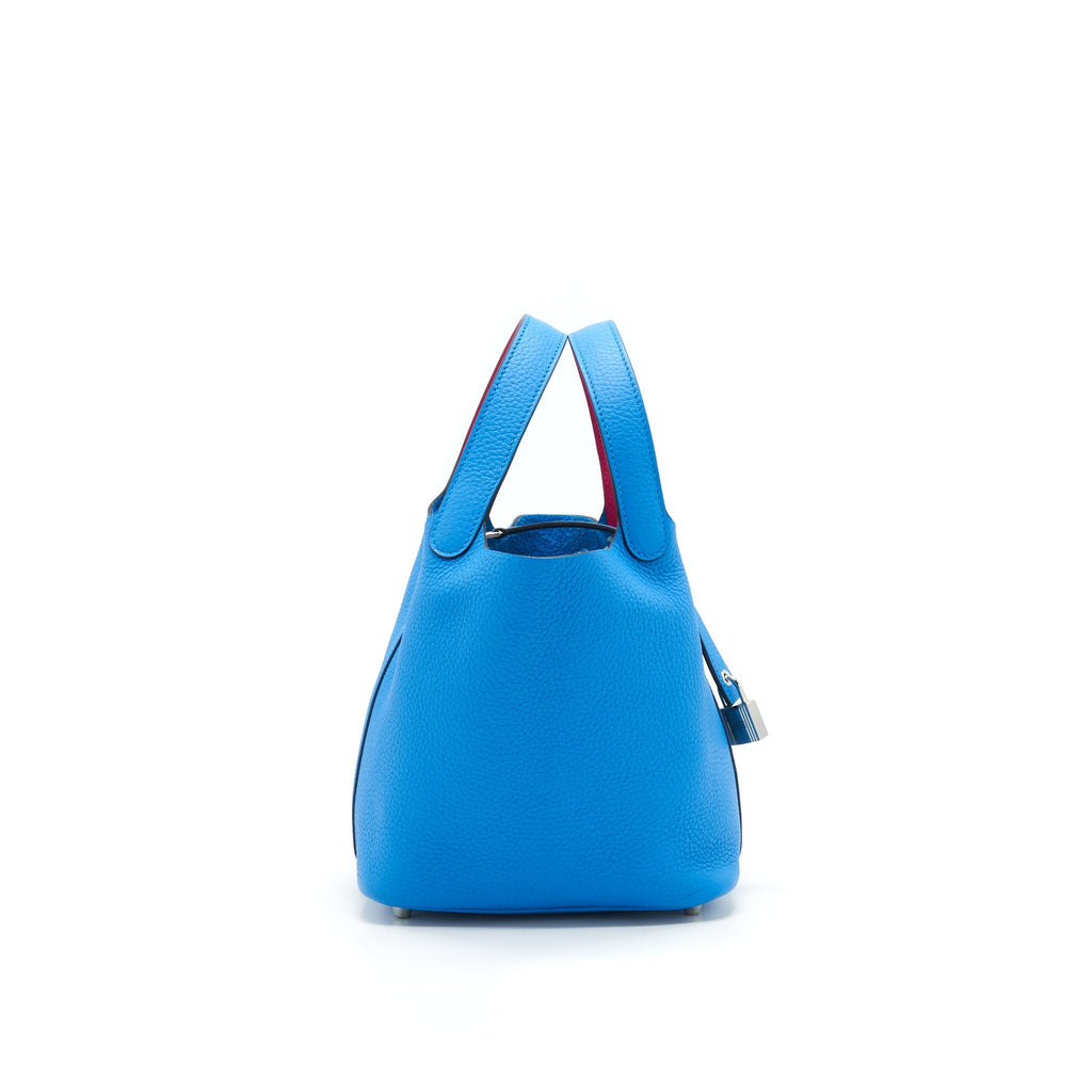 HERMES PICOTIN 18 BLEU FRIDA/ ROSE MEXICO IN SHW