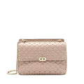 VALENTINO ROCKSTUD SPIKE NAPPA LEATHER CROSSBODY BAGS POUDRE