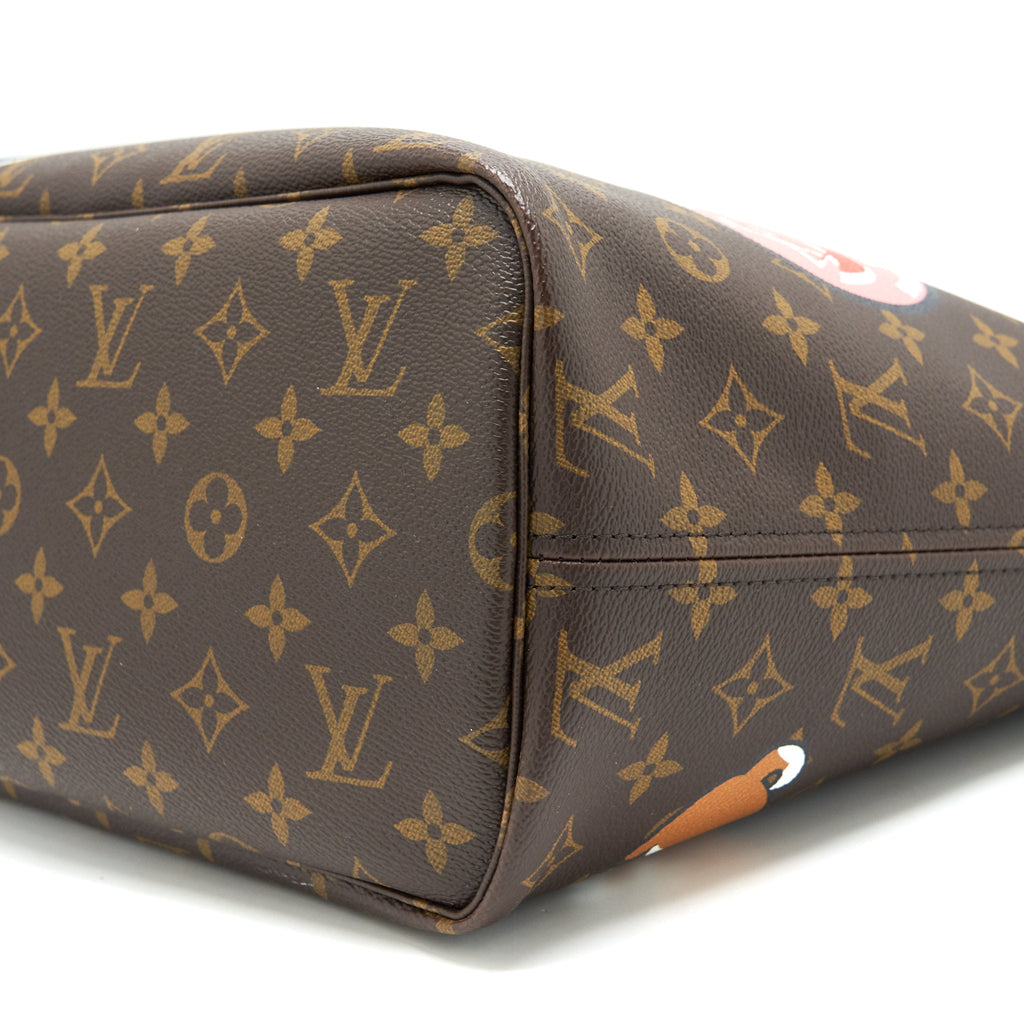 LOUIS VUITTON NEVERFULL MM MY LV WORLD TOUR MONOGRAM CANVAS/ BLACK