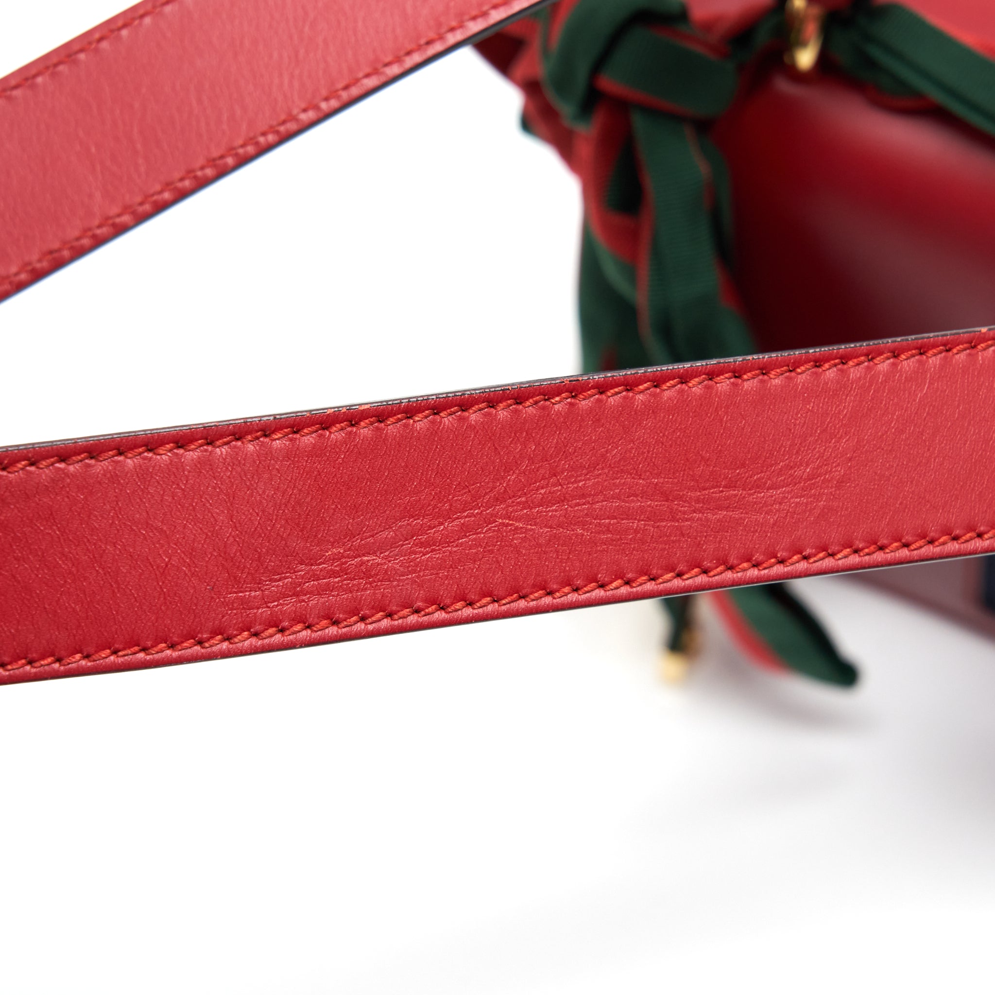 GUCCI SMALL SYLVIE SHOULDER BAG RED GHW