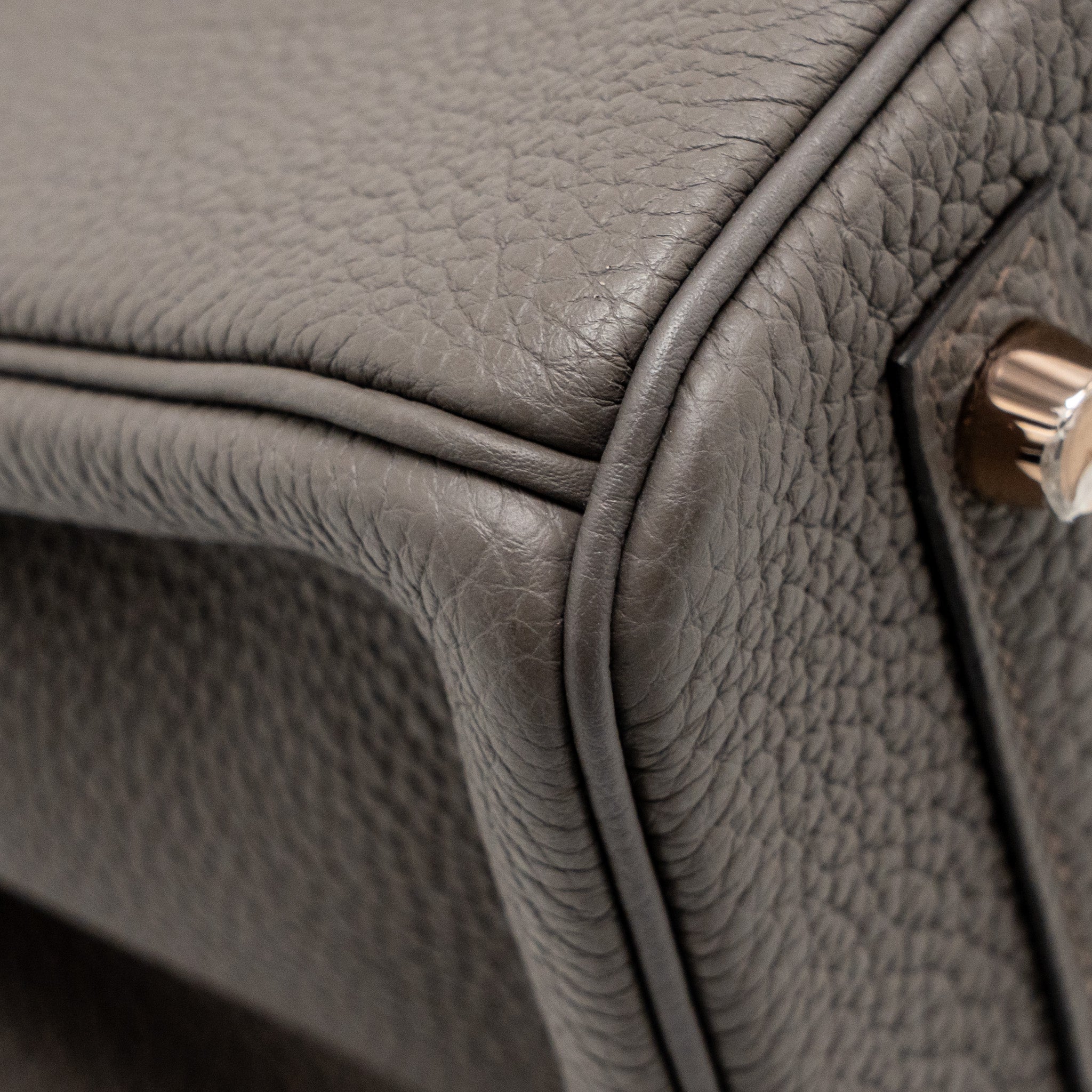 HERMES BIRKIN 30 TOGO 8F GRIS ETAIN RGHW