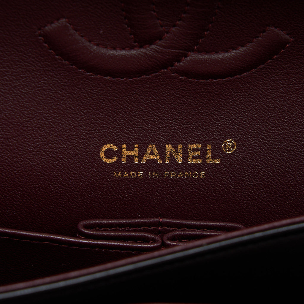 CHANEL MEDIUM CLASSIC DOUBLE FLAP BAG LAMBSKIN BLACK GHW
