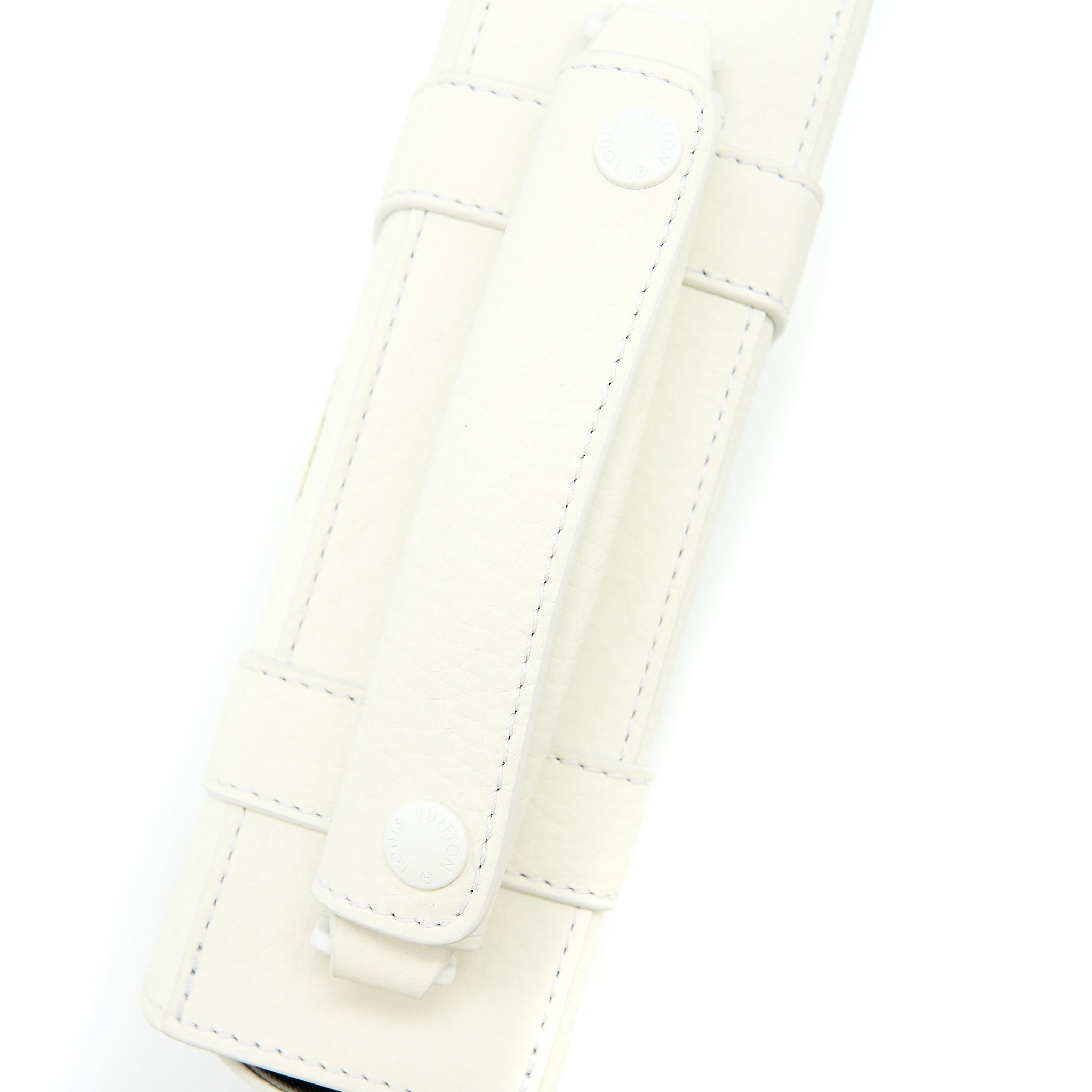 LOUIS VUITTON SCARECROW PRINTED FLAP BAG CALFSKIN WHITE WITH WHITE HARDWARE