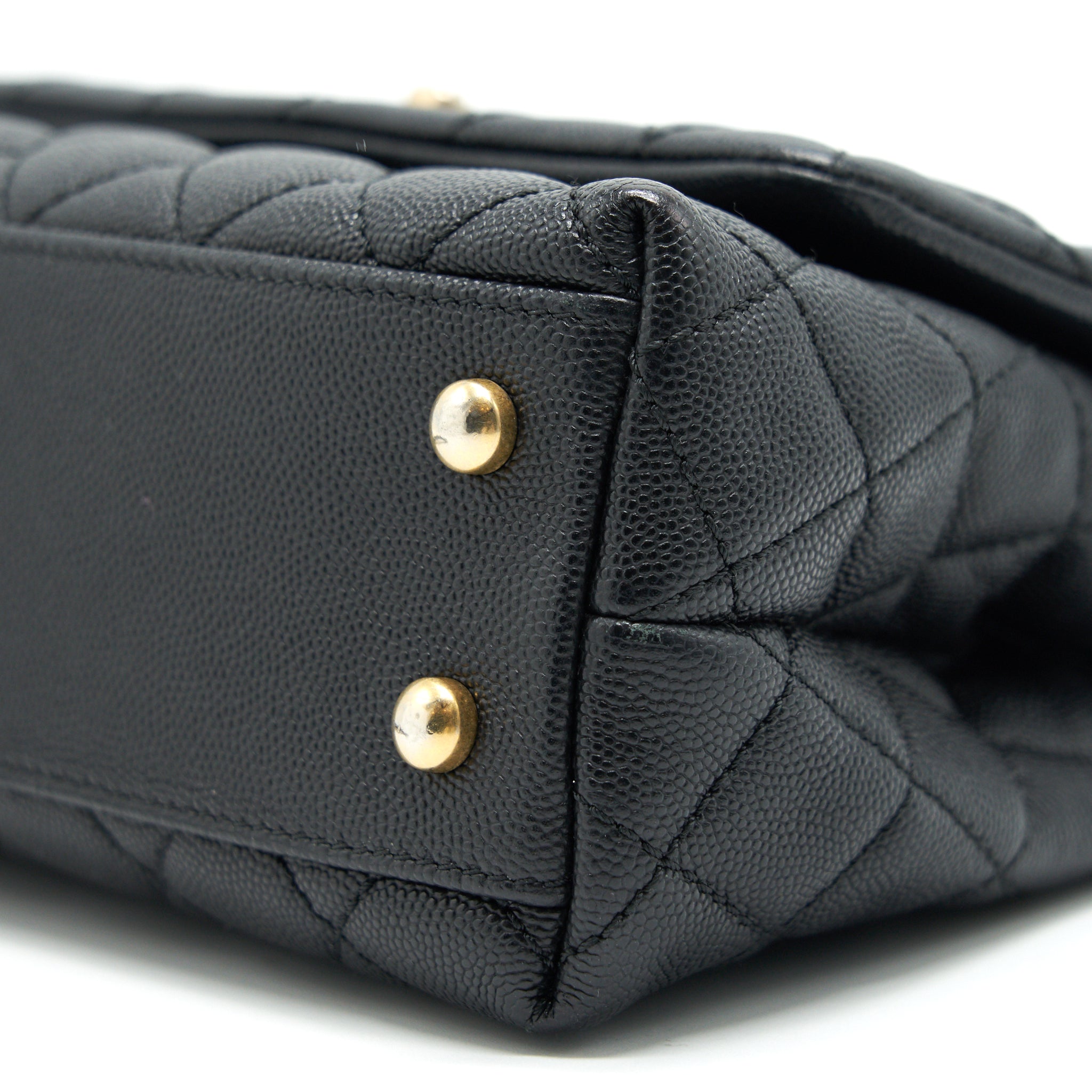 CHANEL CAVIAR MINI COCOHANDLE BLACK GHW SERIAL25