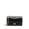 CHANEL 2.55 REISSUE 226 AGED CALFSKIN BLACK BRUSHED GHW (MICROCHIP)