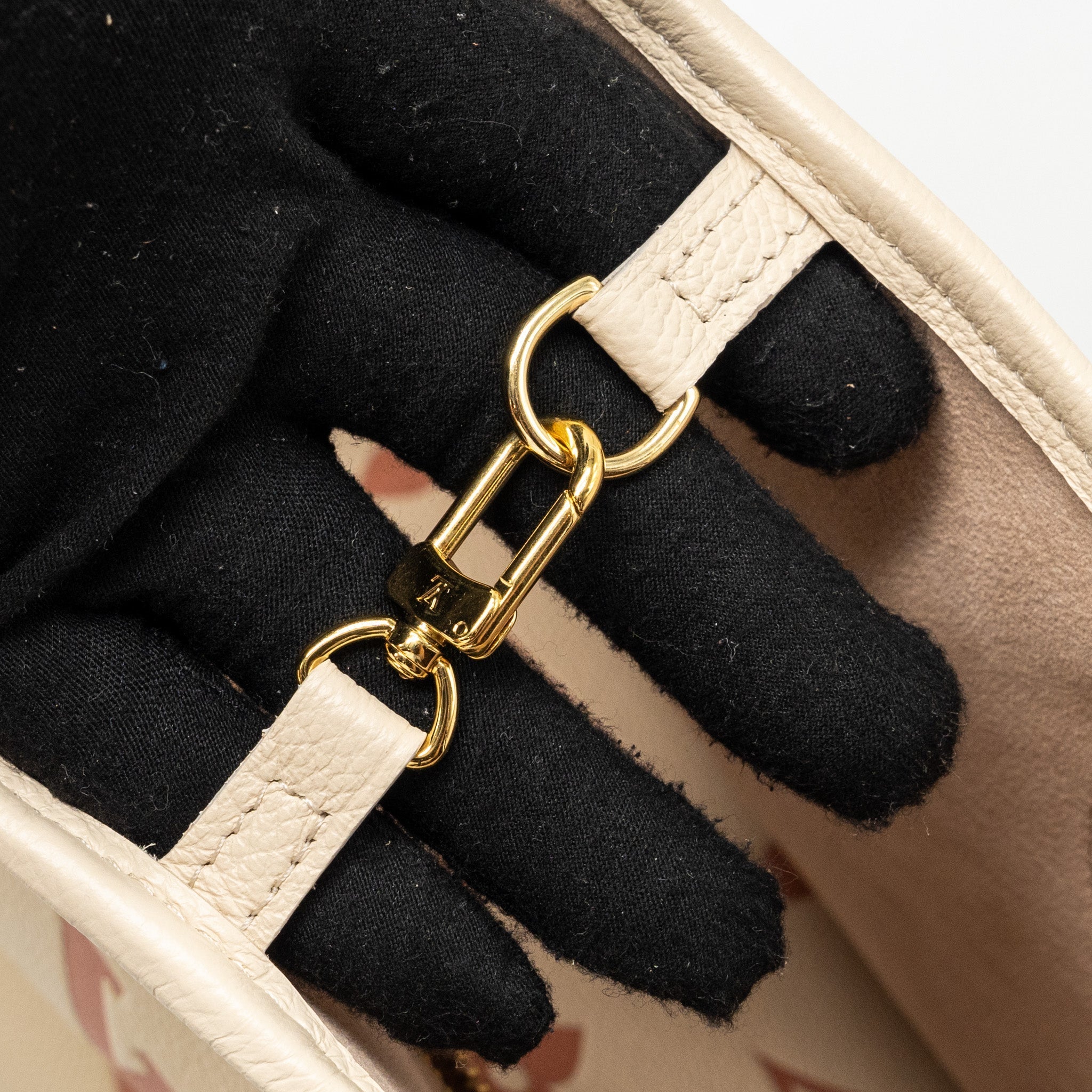 LOUIS VUITTON NEVERFULL MM MONOGRAM EMPREINTE CRÈME/ROSE TRIANON GHW