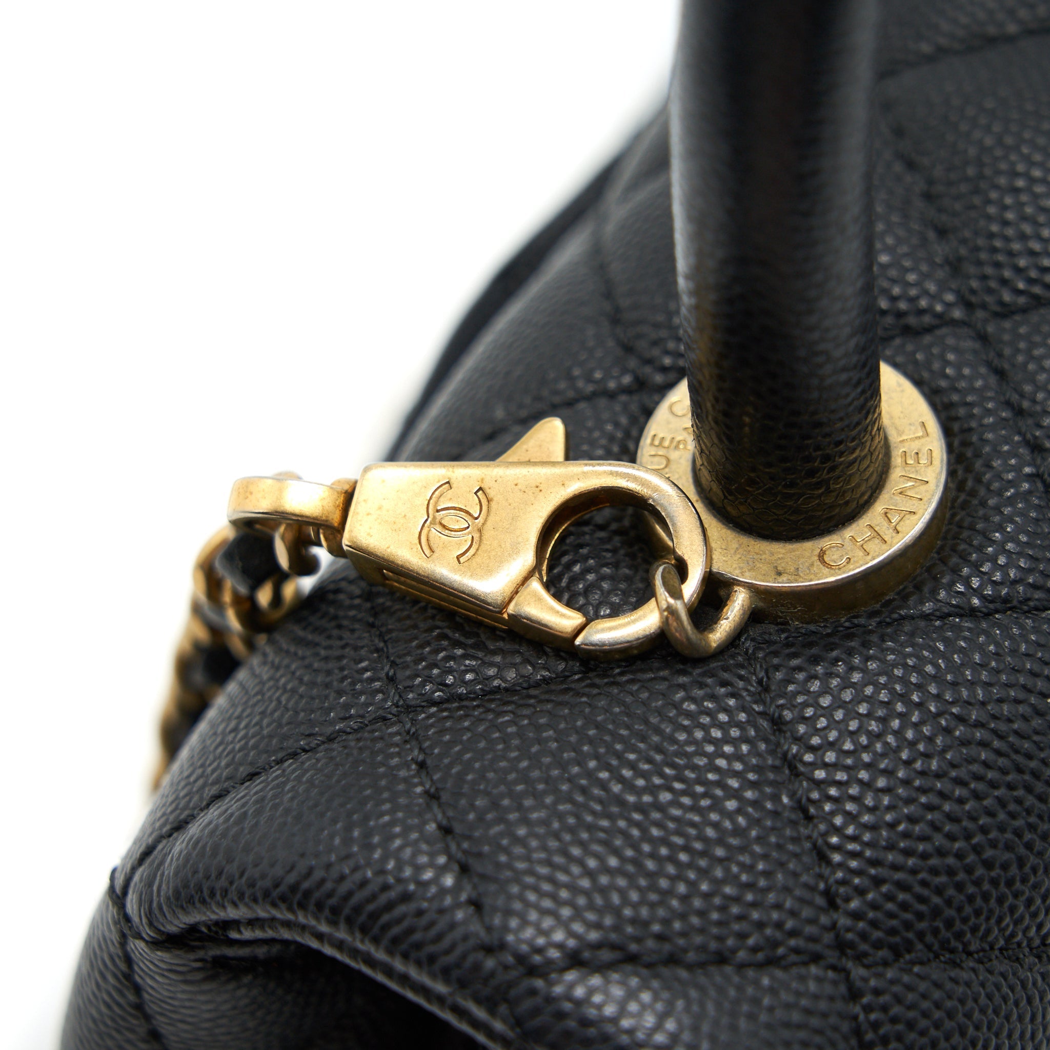 CHANEL CAVIAR MINI COCOHANDLE BLACK GHW SERIAL25