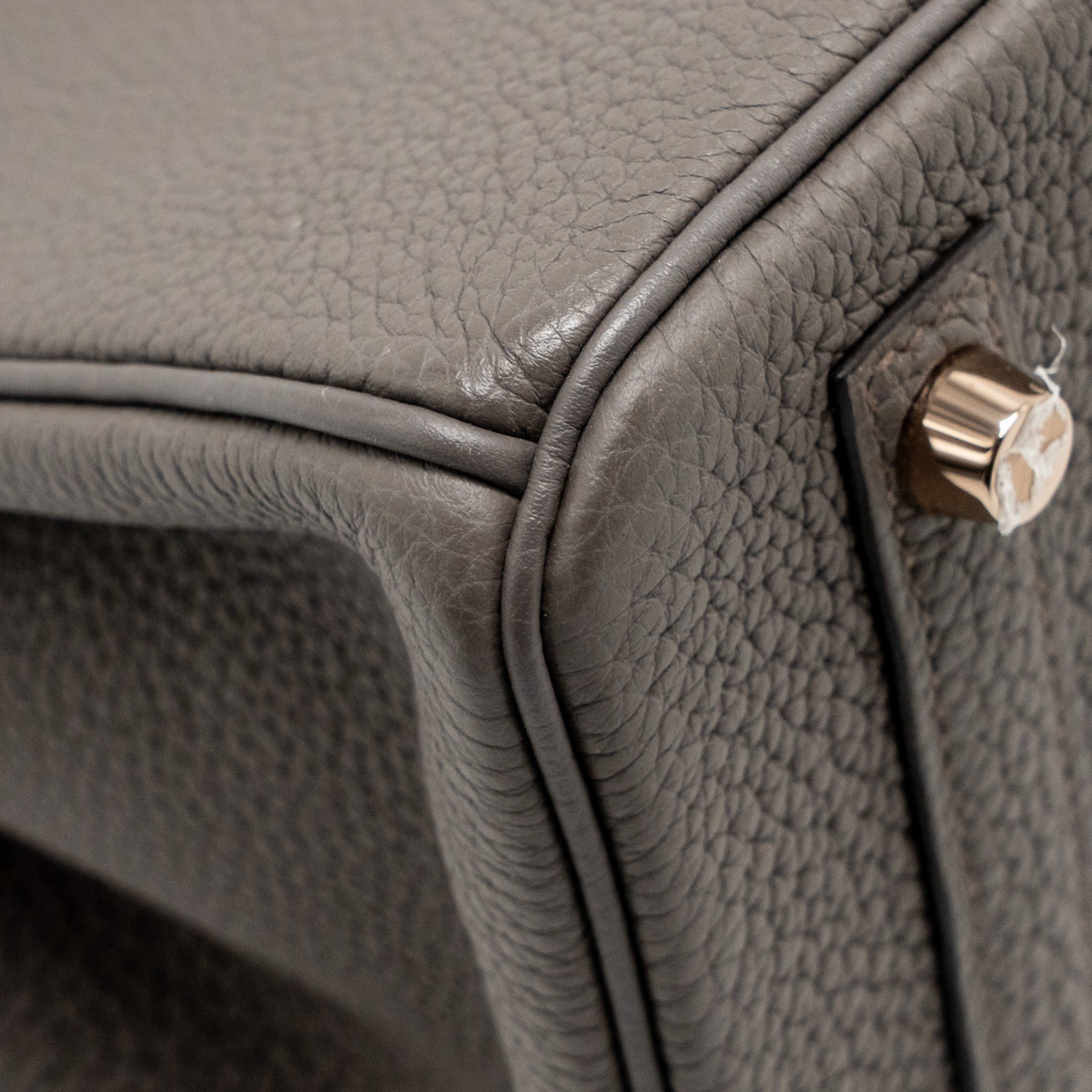 HERMES BIRKIN 30 TOGO 8F GRIS ETAIN RGHW
