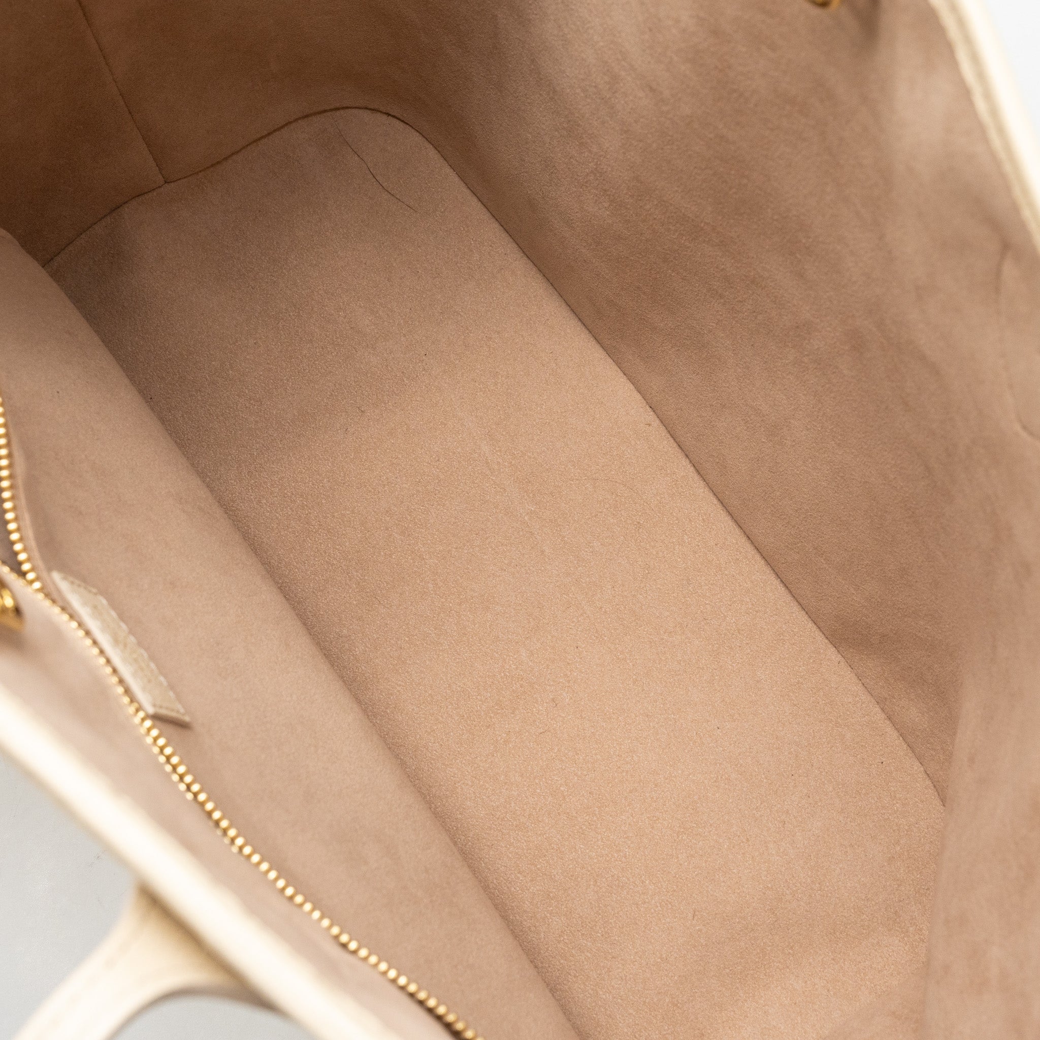 LOUIS VUITTON NEVERFULL MM MONOGRAM EMPREINTE CRÈME/ROSE TRIANON GHW
