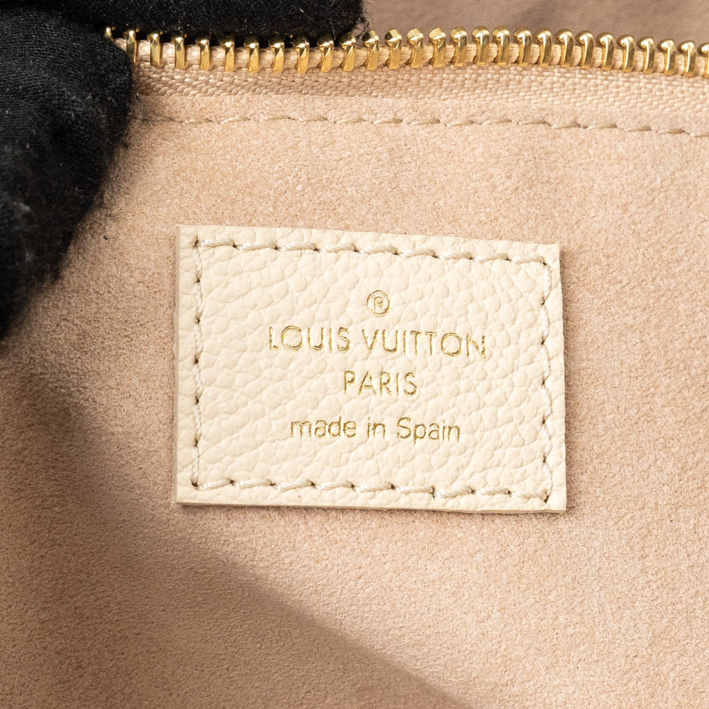 LOUIS VUITTON NEVERFULL MM MONOGRAM EMPREINTE CRÈME/ROSE TRIANON GHW