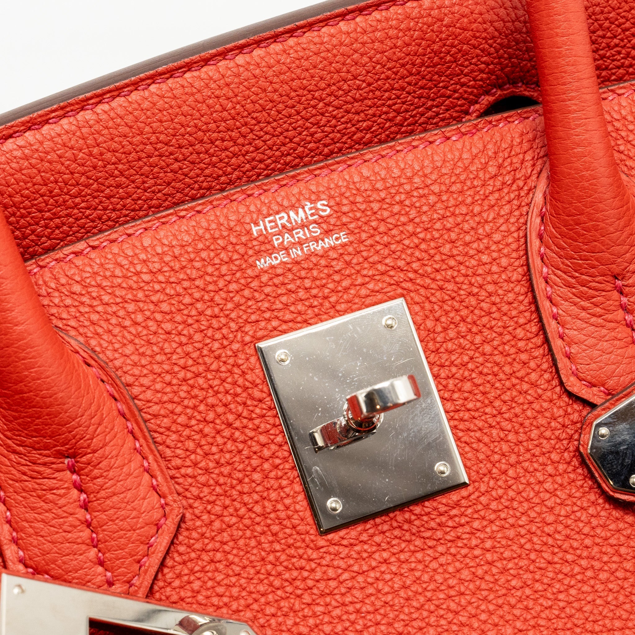 HERMES BIRKIN 30 TOGO ROUGE PIVOINE SHW