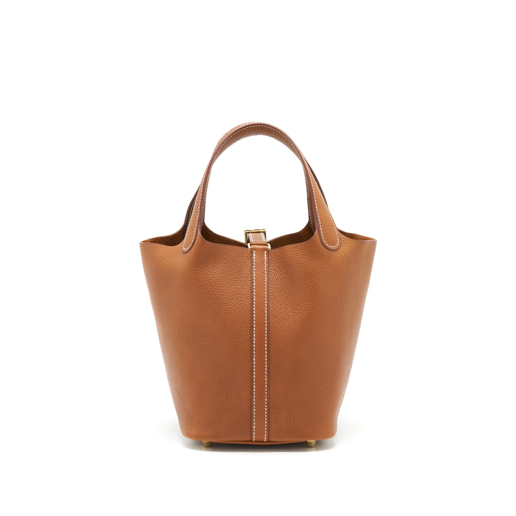 HERMES PICOTIN 18 LOCK BAG BARENIA FAUBOURG CALFSKIN GOLD GHW