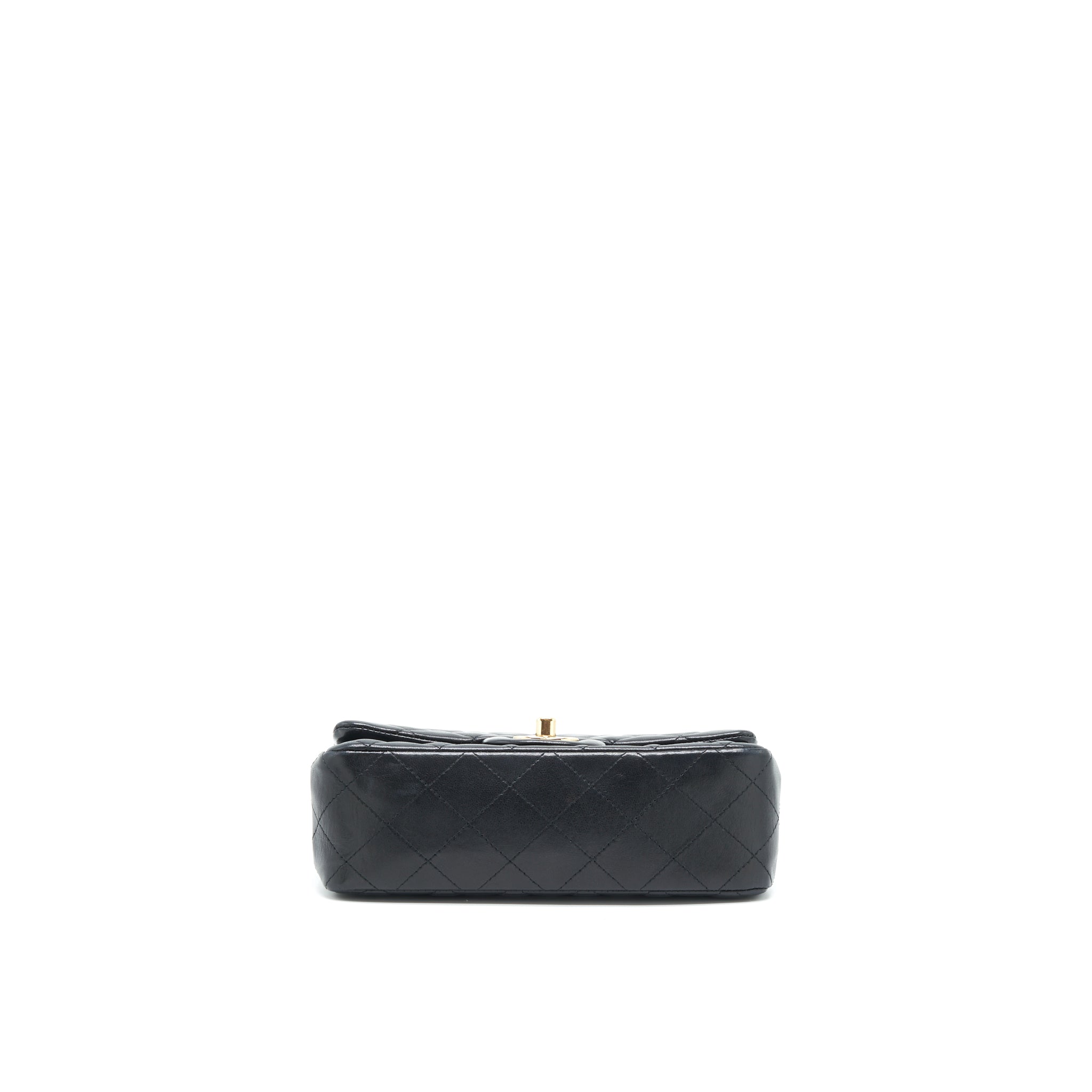 CHANEL MINI RECTANGULAR FLAP BAG LAMBSKIN BLACK GHW