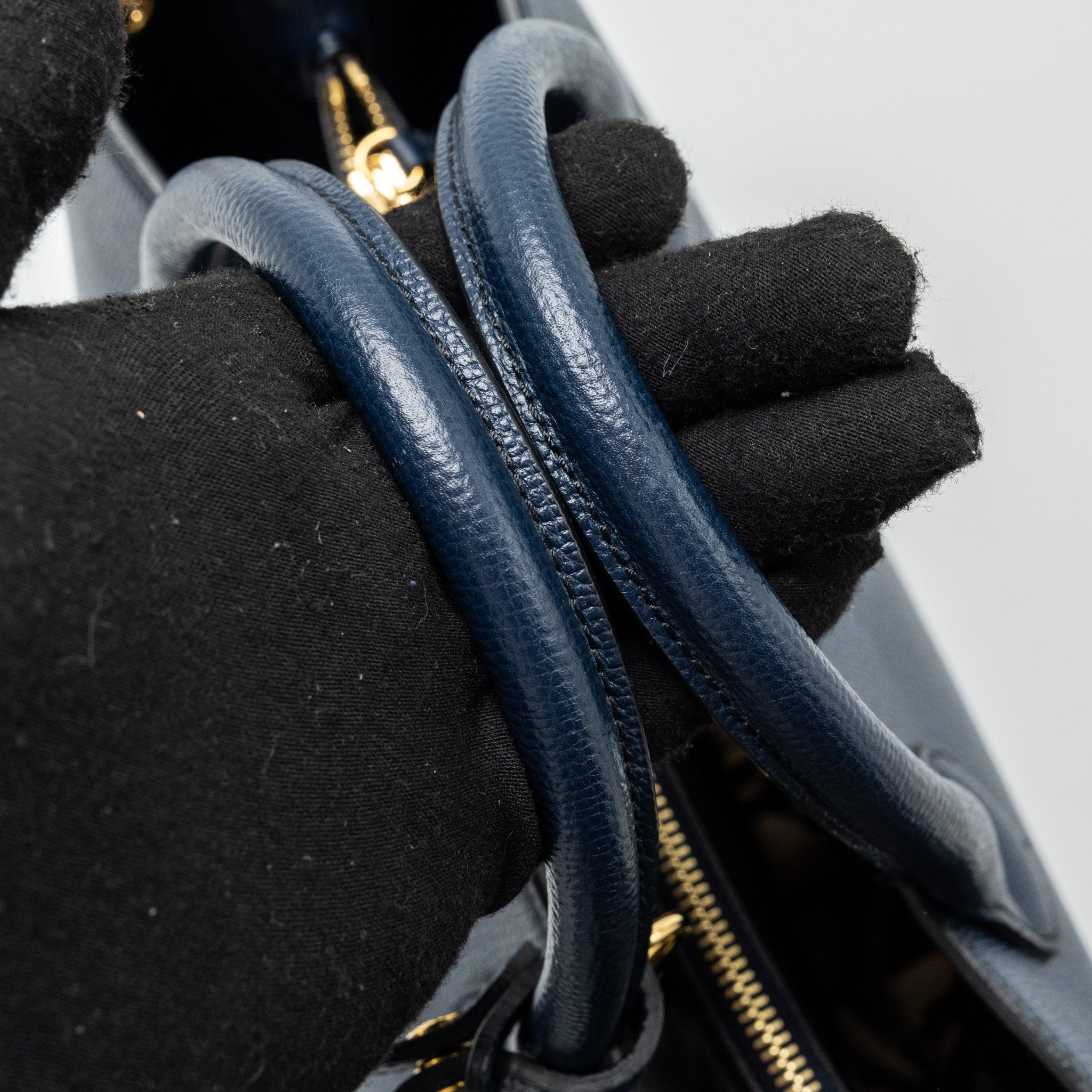 BURBERRY THE LARGE BANNER BAG CALFSKIN DARK BLUE/MULTICOLOUR GHW