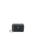 CHANEL 23C LONG VANITY WITH CHAIN CAVIAR BLACK LGHW