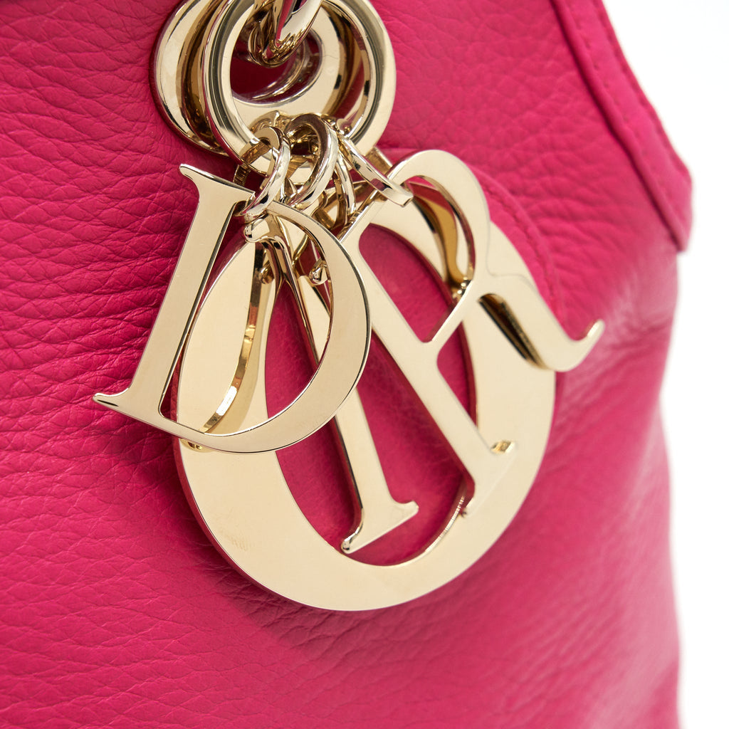 CHRISTIAN DIOR GRANVILLE BAG IN HOT PINK LEATHER GHW