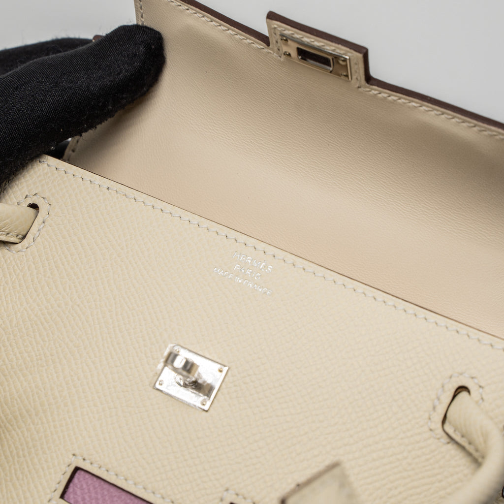 HERMES KELLY DOLE PICTO EPSOM NATA/LIME/MAUVE SYLVESTRE/CHAI SHW