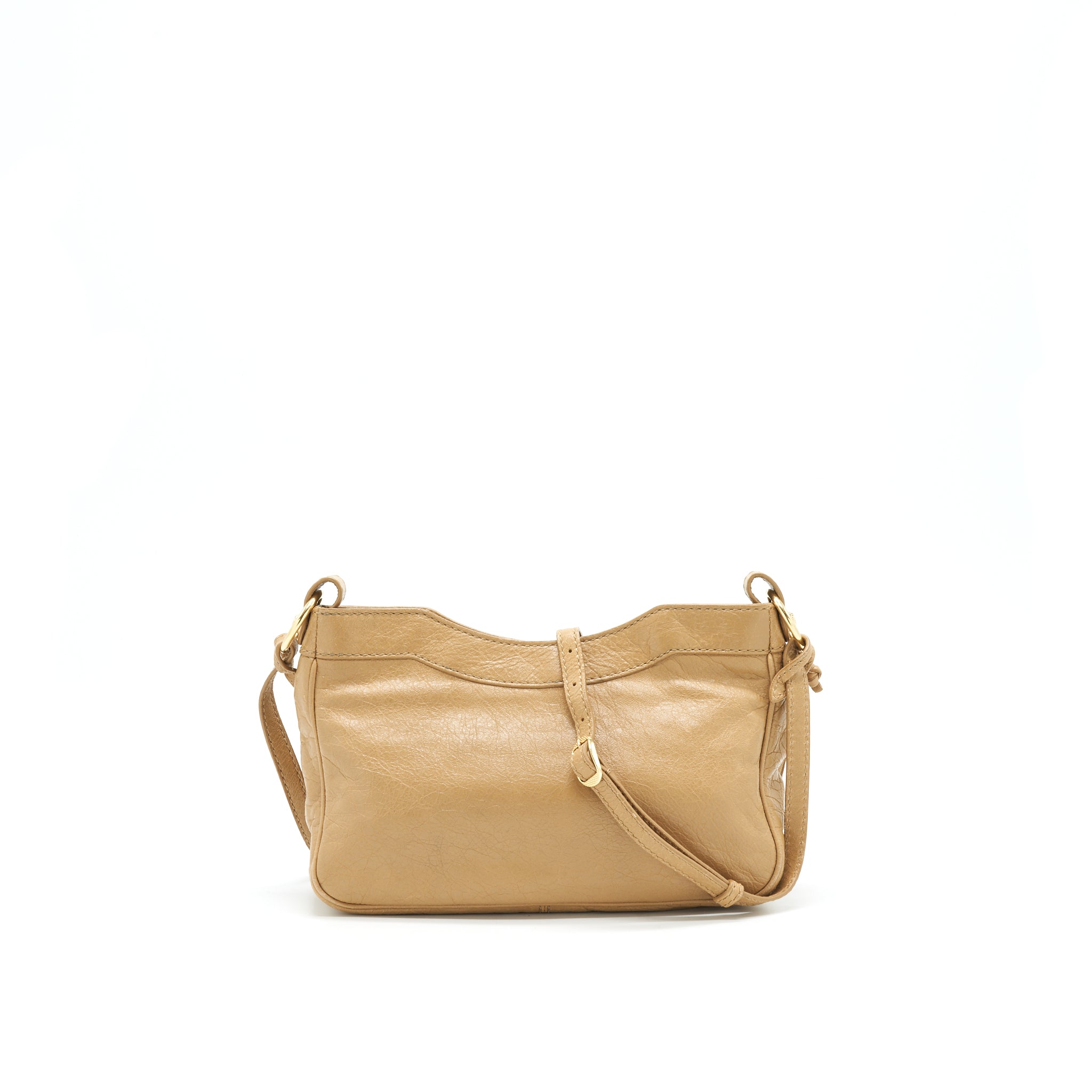 BALENCIAGA GIANT HIP BAG IN BEIGE