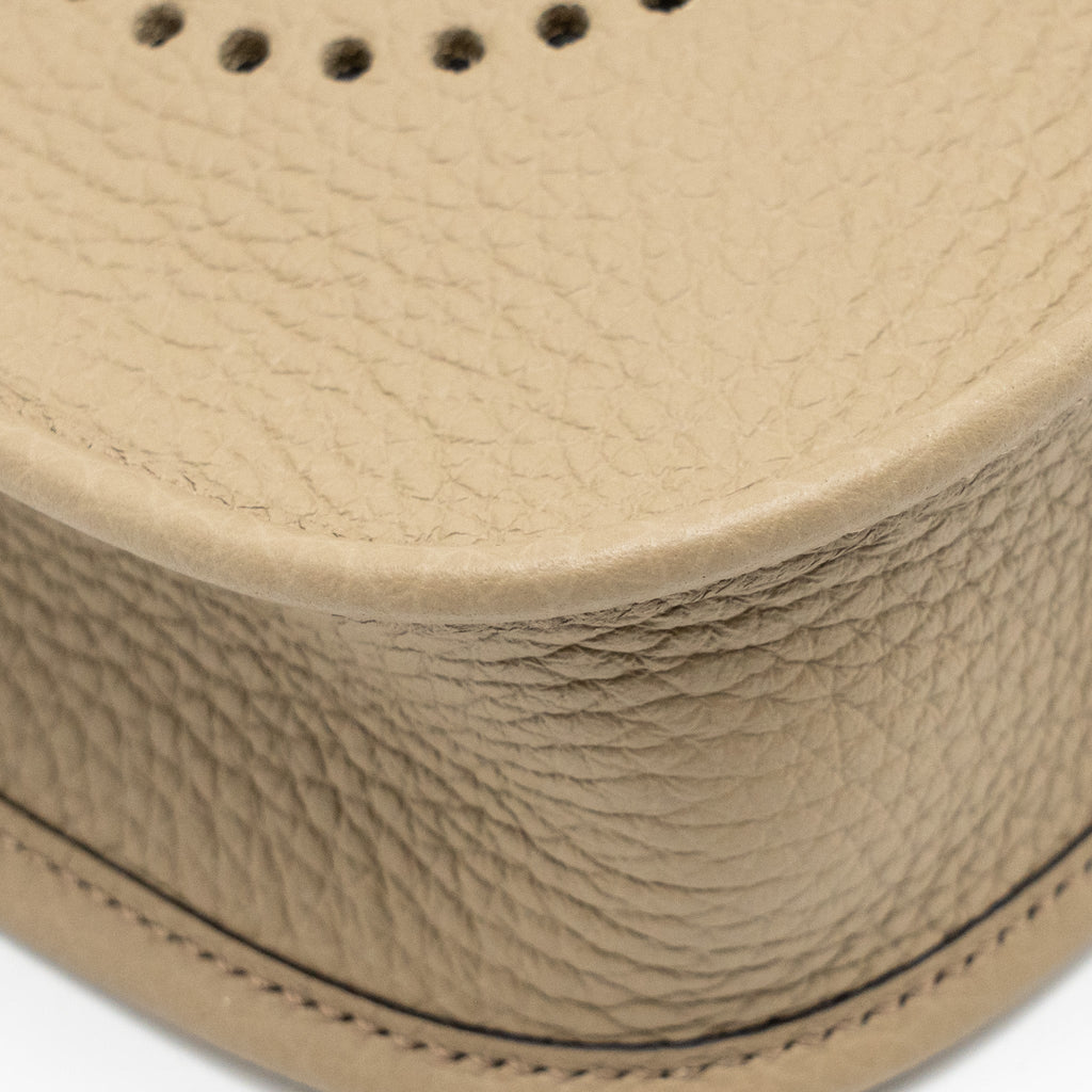 HERMES MINI EVELYNE CLEMENCE BEIGE MARFA MULTICOLOURED STRAP SHW