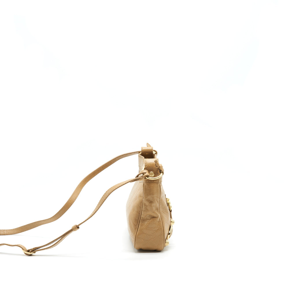 BALENCIAGA GIANT HIP BAG IN BEIGE
