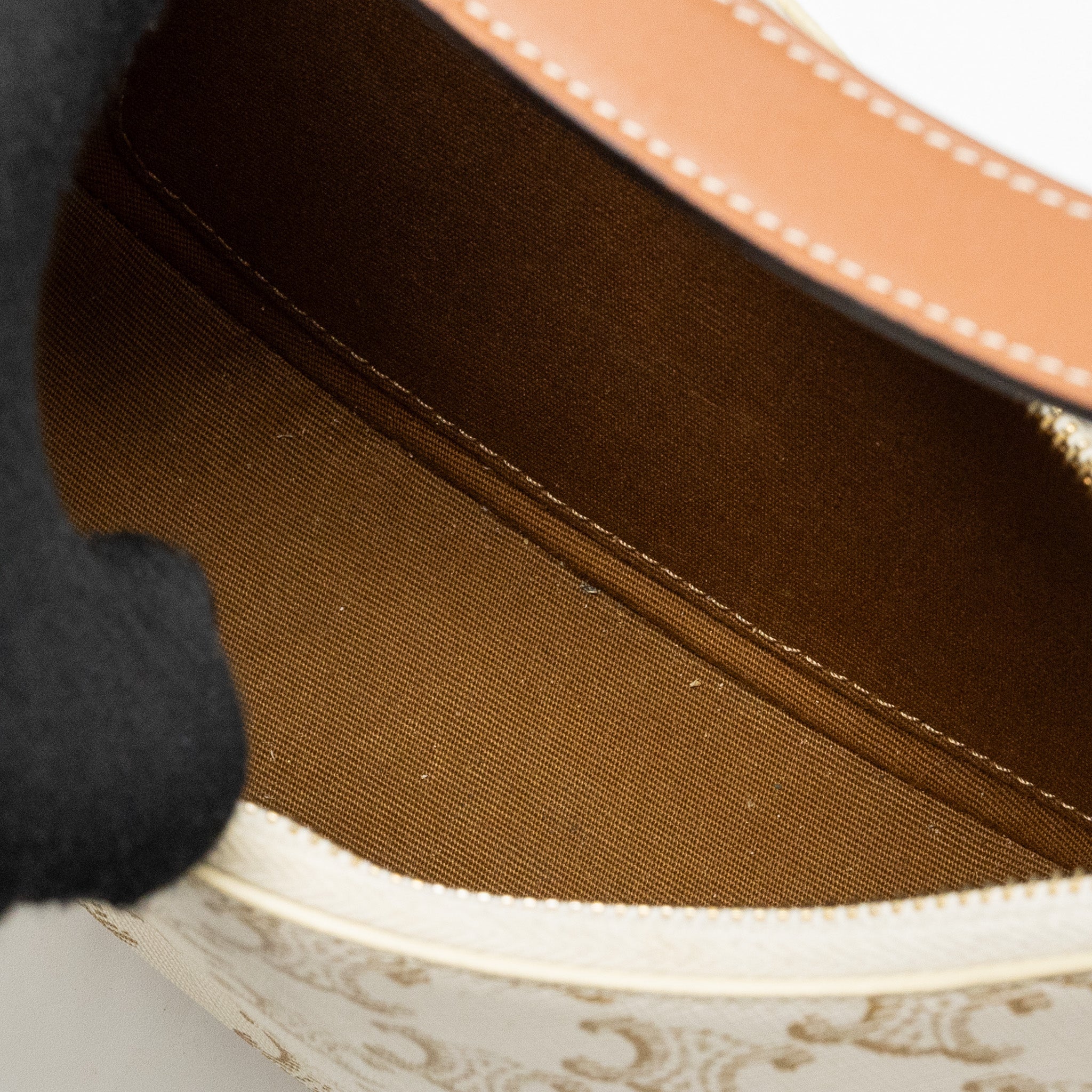 CELINE AVA BAG TRIOMPHE CANVAS / CALFSKIN WHITE GHW