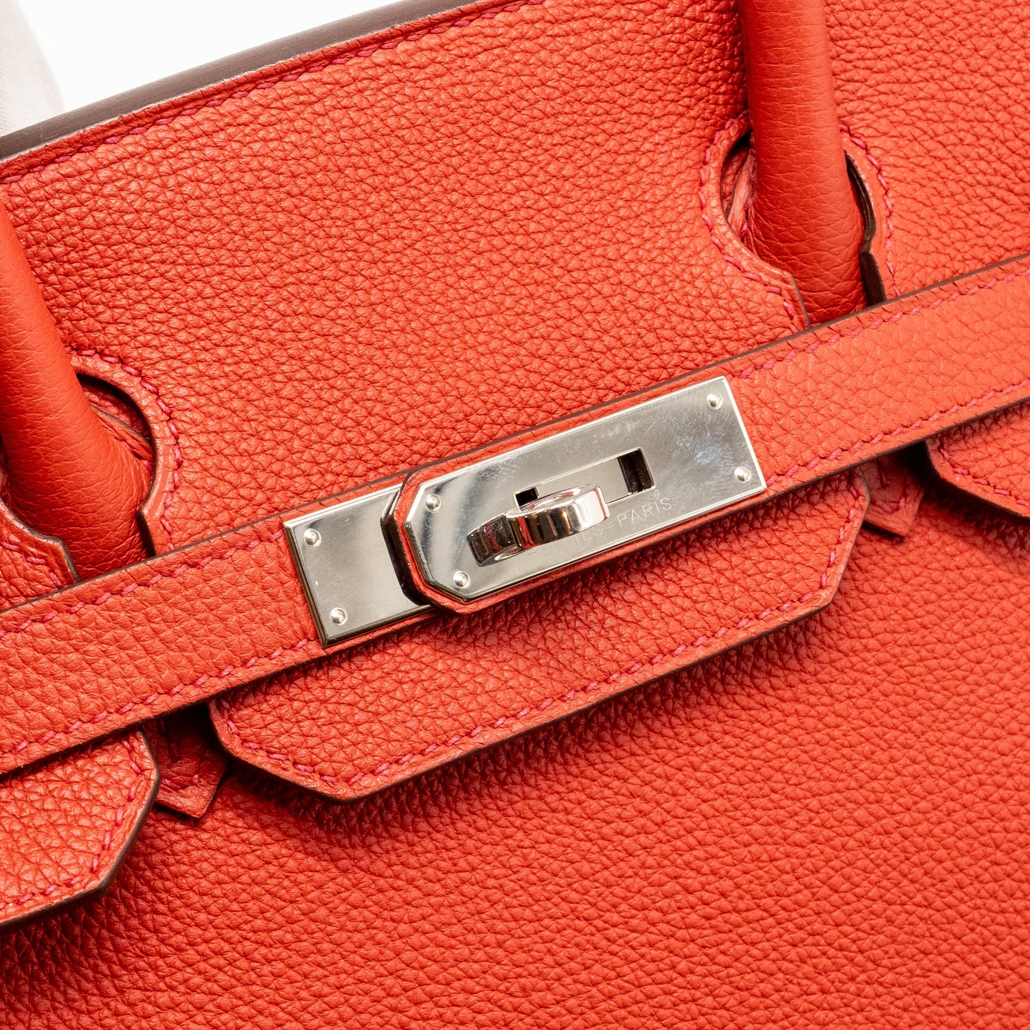 HERMES BIRKIN 30 TOGO ROUGE PIVOINE SHW
