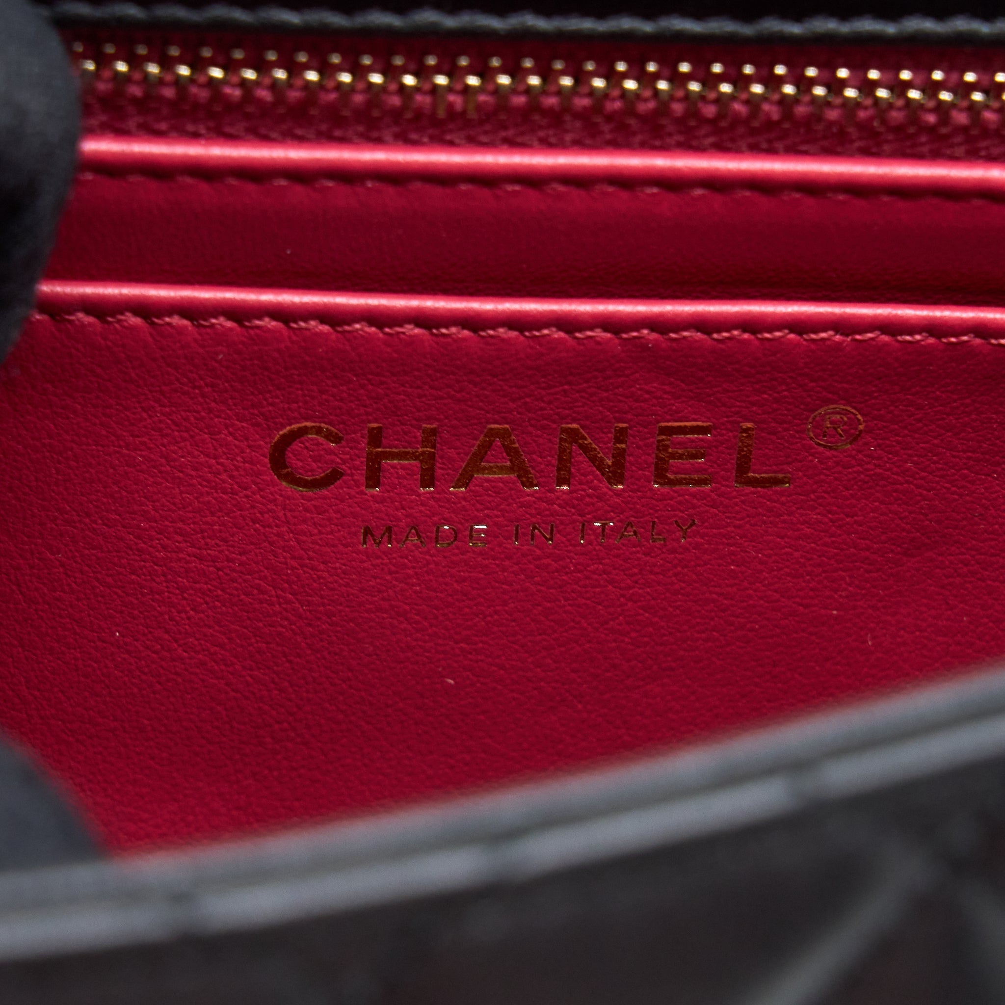 CHANEL 23S CAMELLIA CHAIN MINI SQUARE FLAP BAG LAMBSKIN BLACK BRUSHED GHW (MICROCHIP)