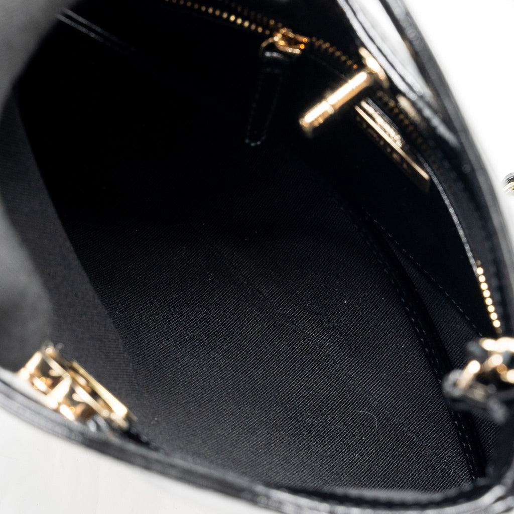 CHANEL MINI 31 BAG SHINY CALFSKIN BLACK LGHW (MICROCHIP)