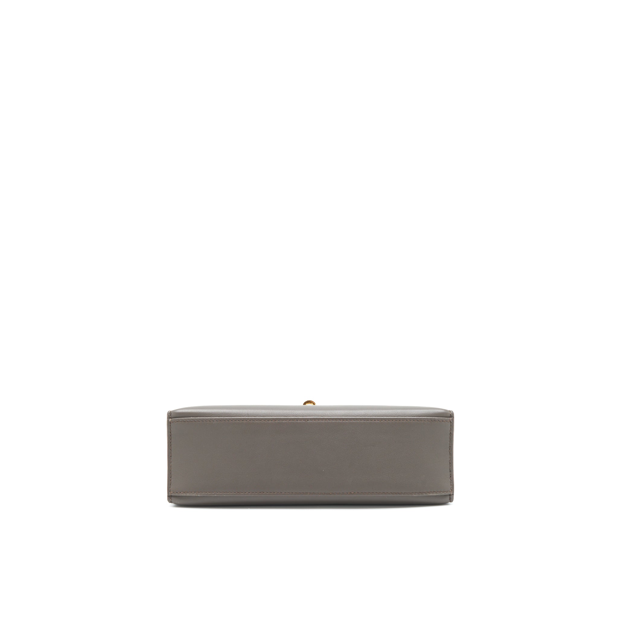 HERMES KELLY POCHETTE SWIFT 8F GRIS ETAIN GHW