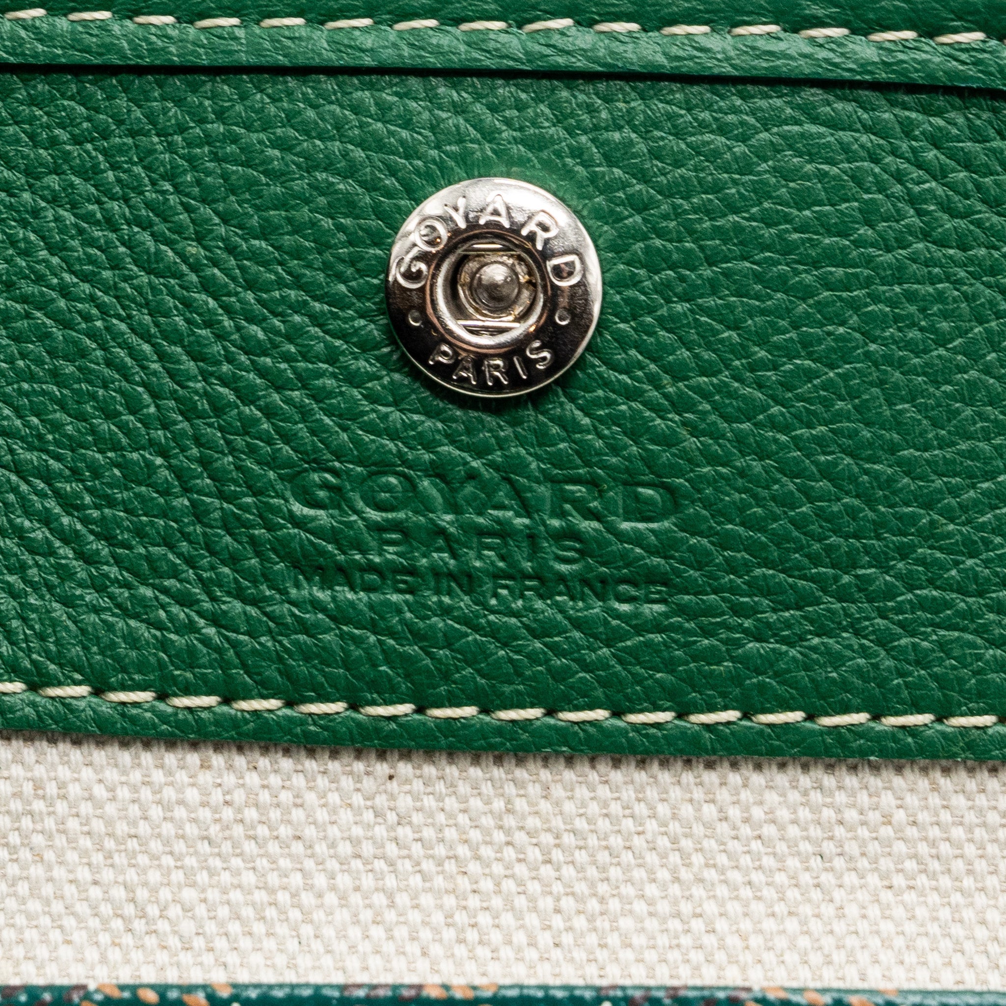 GOYARD ANJOU MINI BAG CANVAS/CALFSKIN GREEN SHW