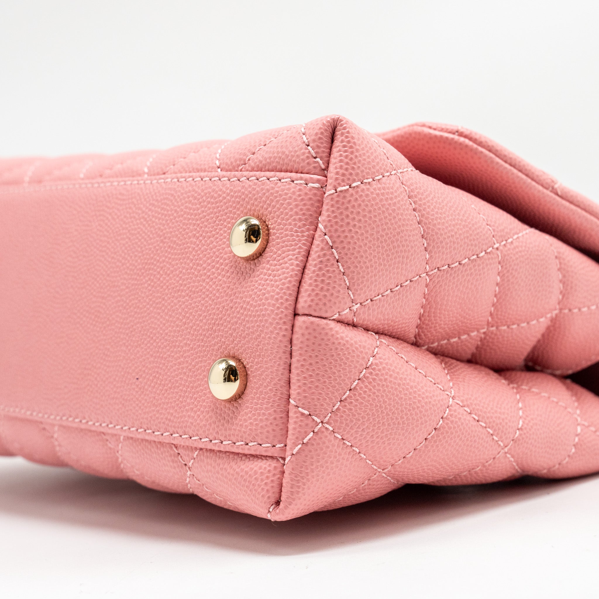 CHANEL SMALL COCO HANDLE CAVIAR PINK LGHW