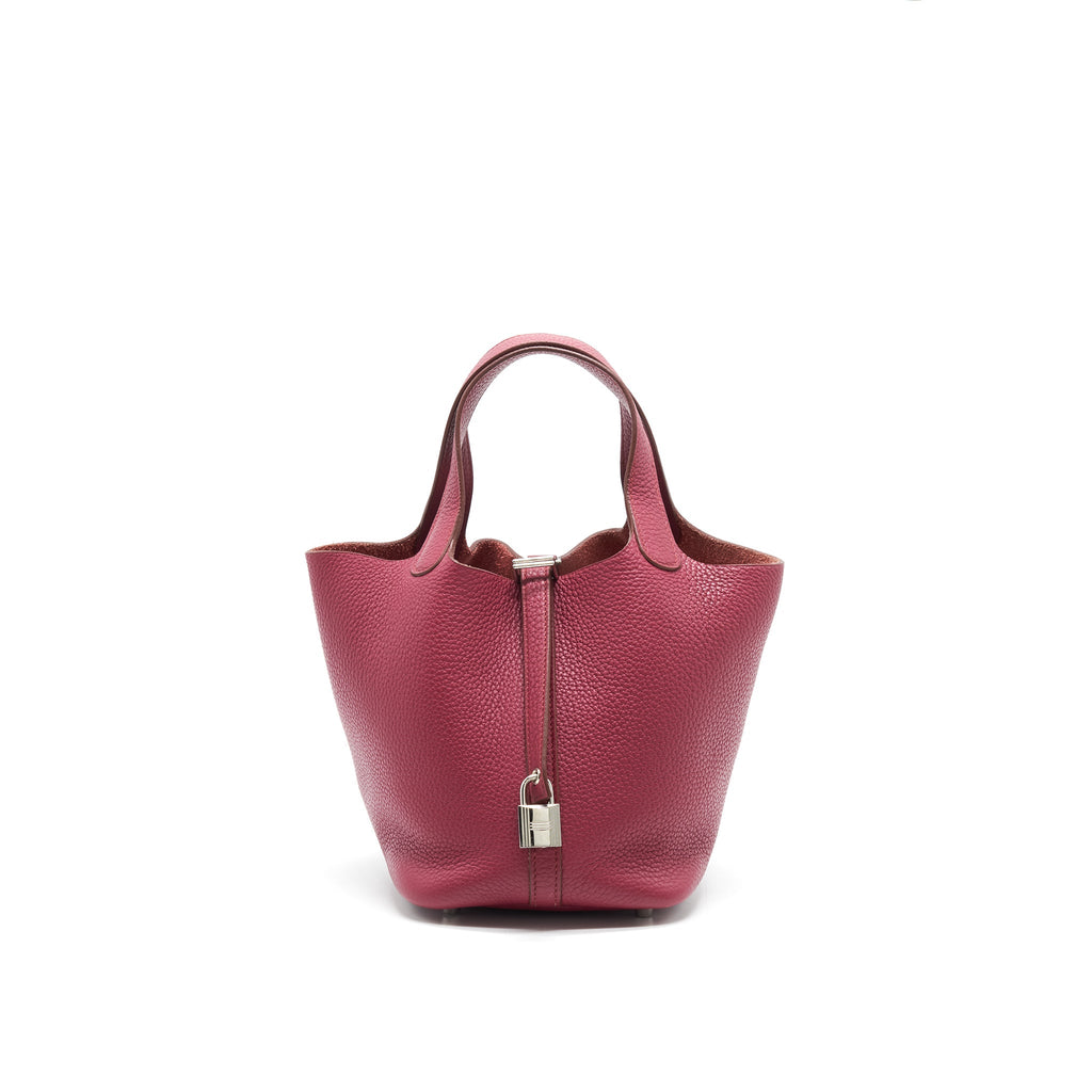 HERMES PICOTIN LOCK 18 DARK RED