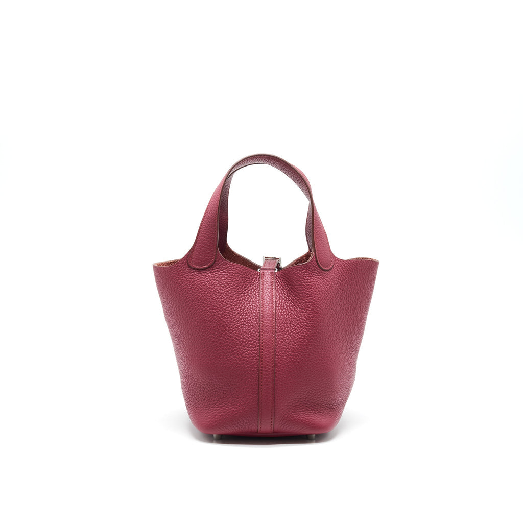 HERMES PICOTIN LOCK 18 DARK RED