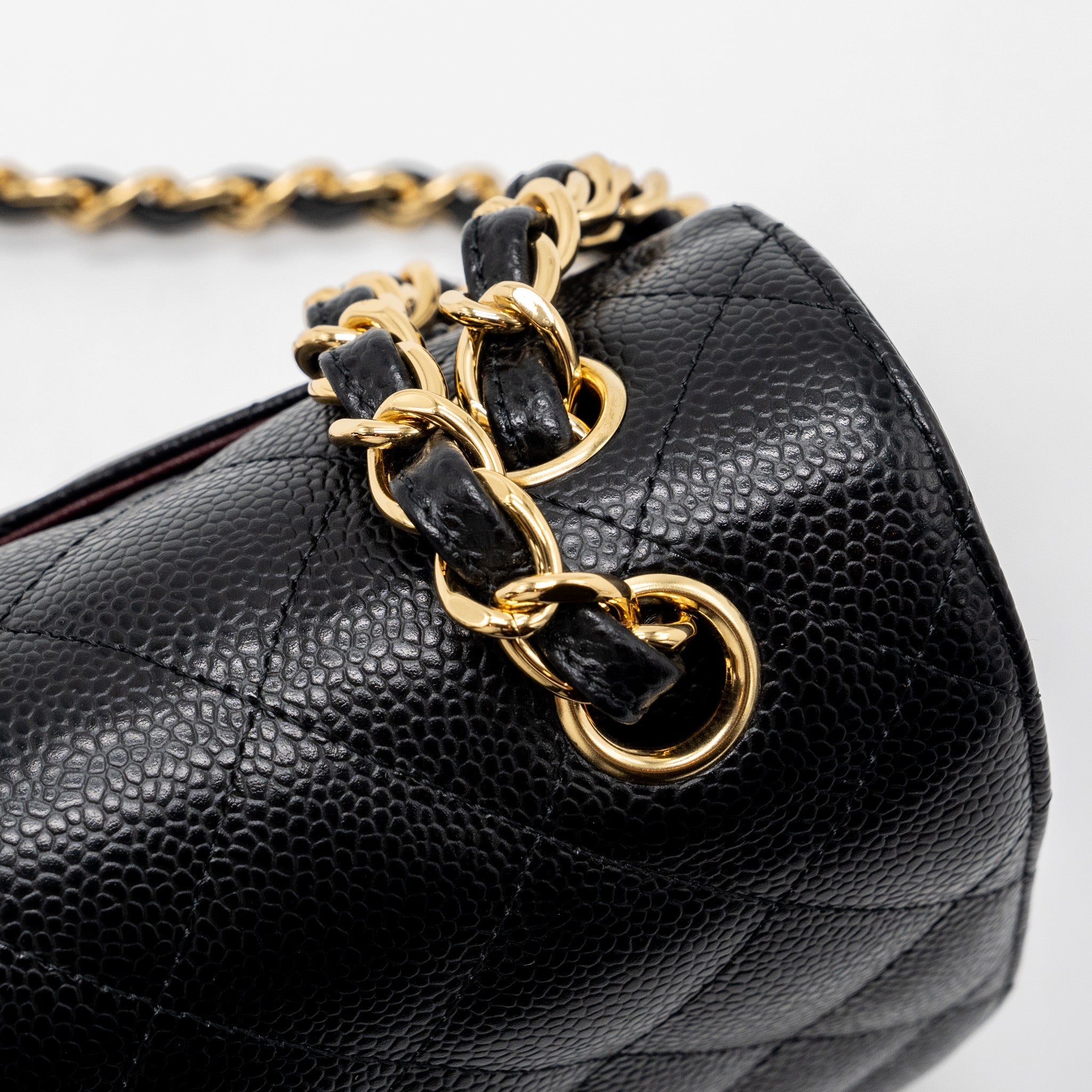 CHANEL CLASSIC JUMBO DOUBLE FLAP BAG CAVIAR BLACK GHW