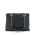 CHANEL GRAND SHOPPING TOTE BAG CAVIAR BLACK SHW