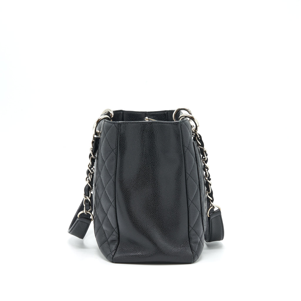 CHANEL GRAND SHOPPING TOTE BAG CAVIAR BLACK SHW