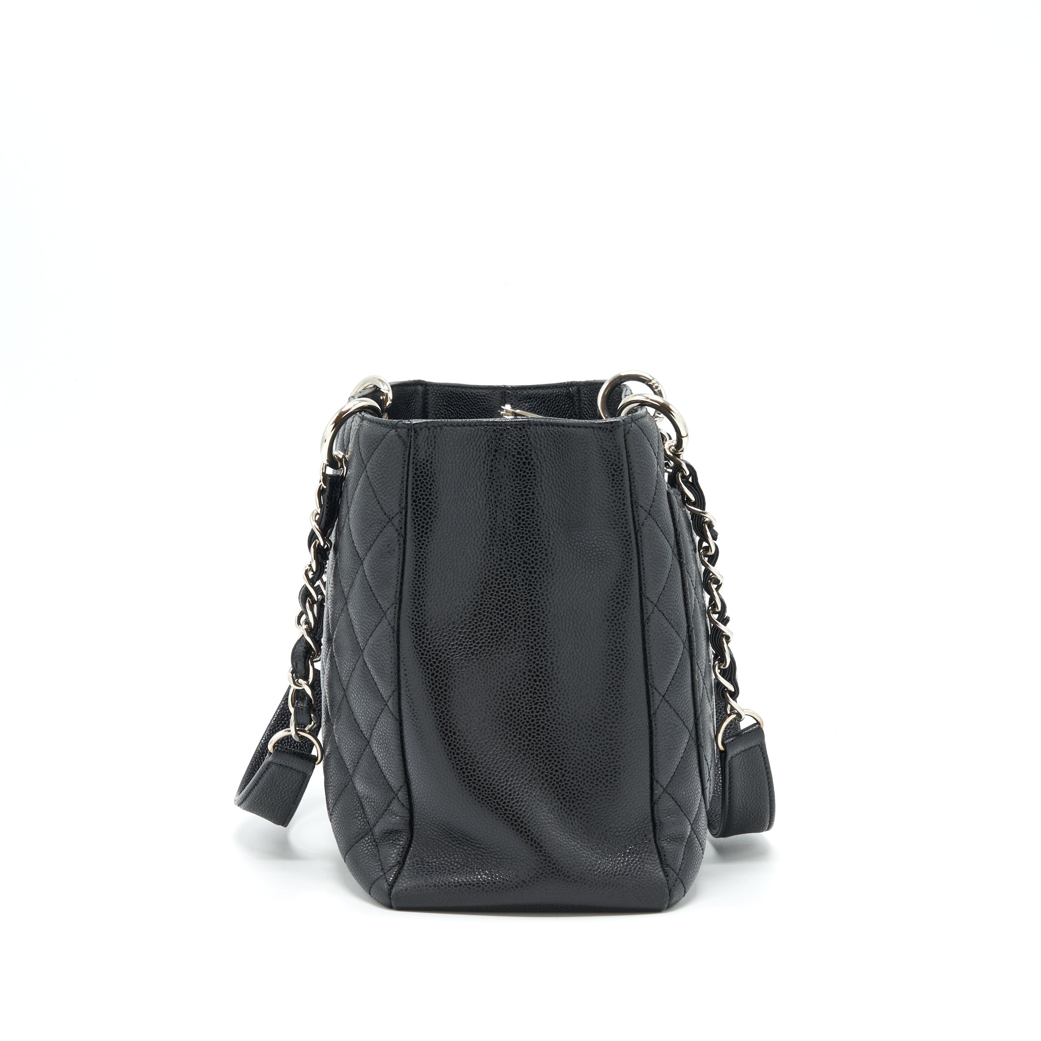 CHANEL GRAND SHOPPING TOTE BAG CAVIAR BLACK SHW