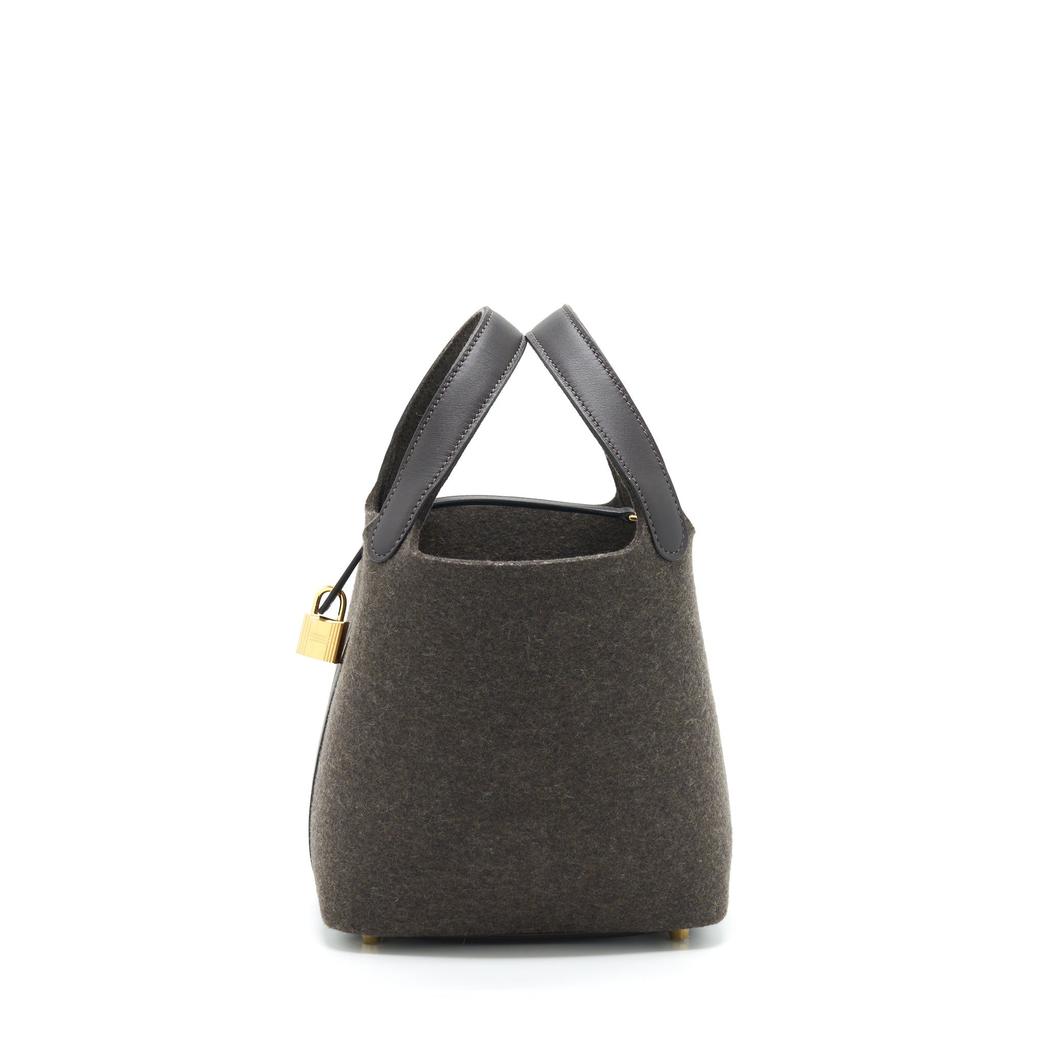 HERMES PICOTIN 18 FELT LOCK BAG EBENE GHW