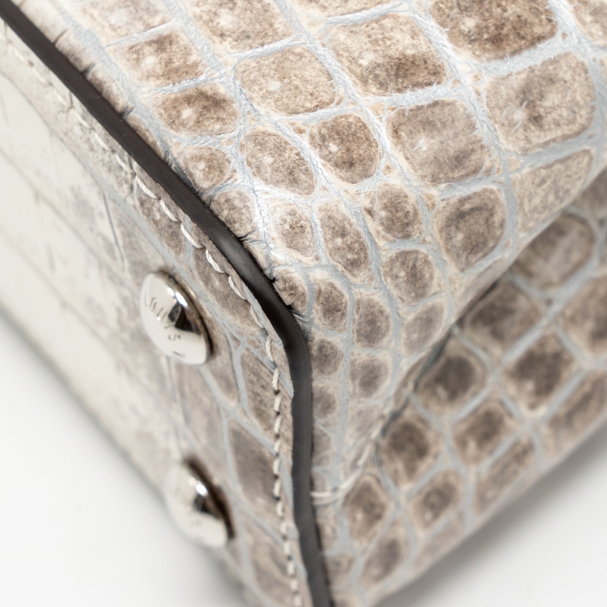 LOUIS VUITTON CAPUCINES MINI HIMALAYAN CROCODILE WHITE SHW
