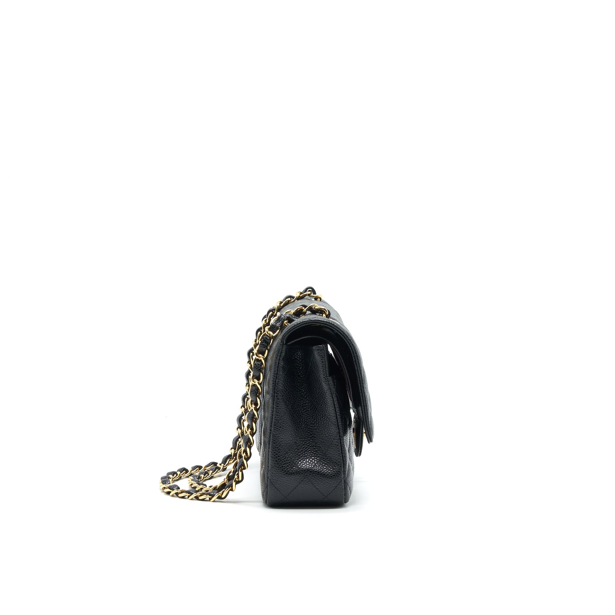CHANEL MEDIUM CLASSIC DOUBLE FLAP CAVIAR IN BLACK GHW