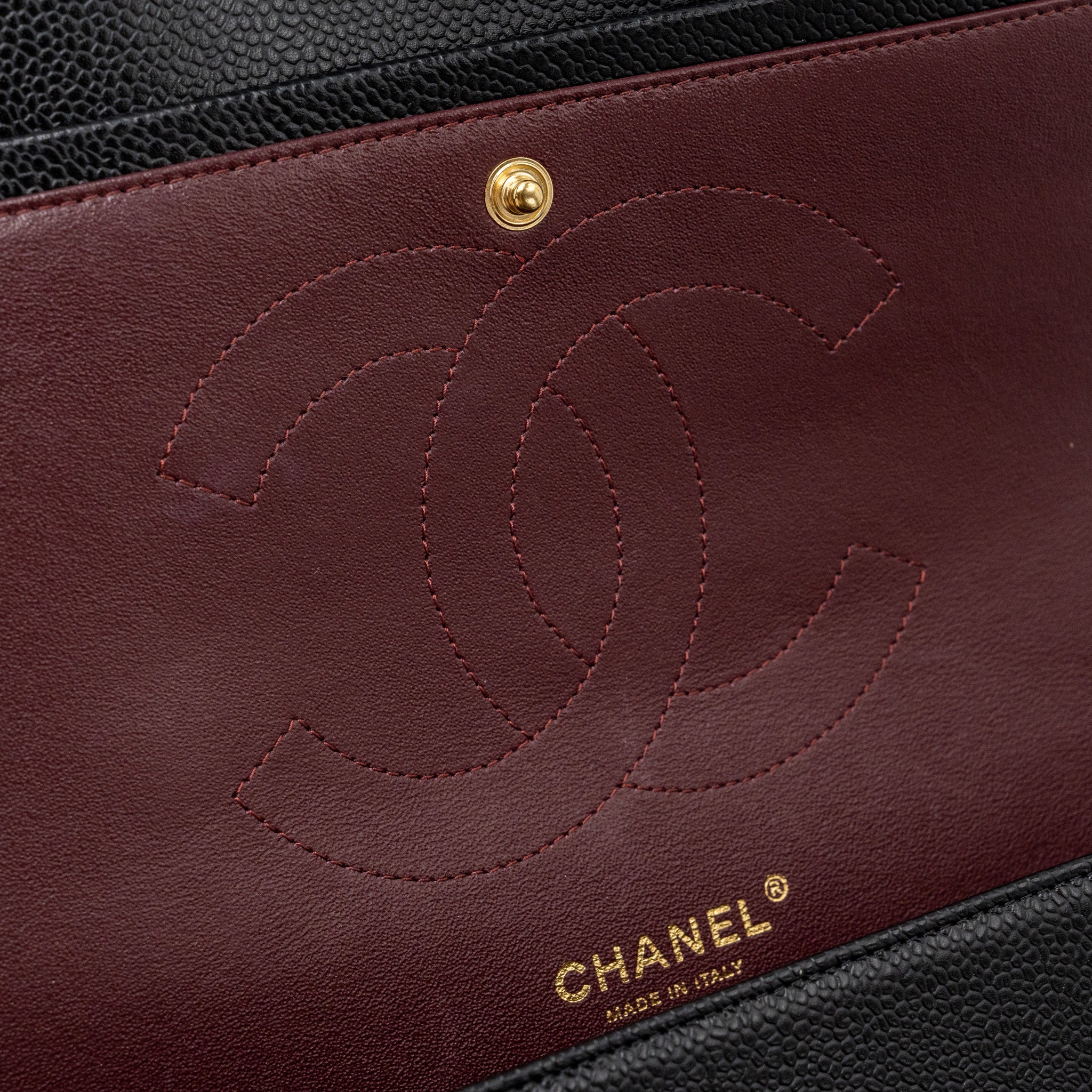 CHANEL CLASSIC JUMBO DOUBLE FLAP BAG CAVIAR BLACK GHW