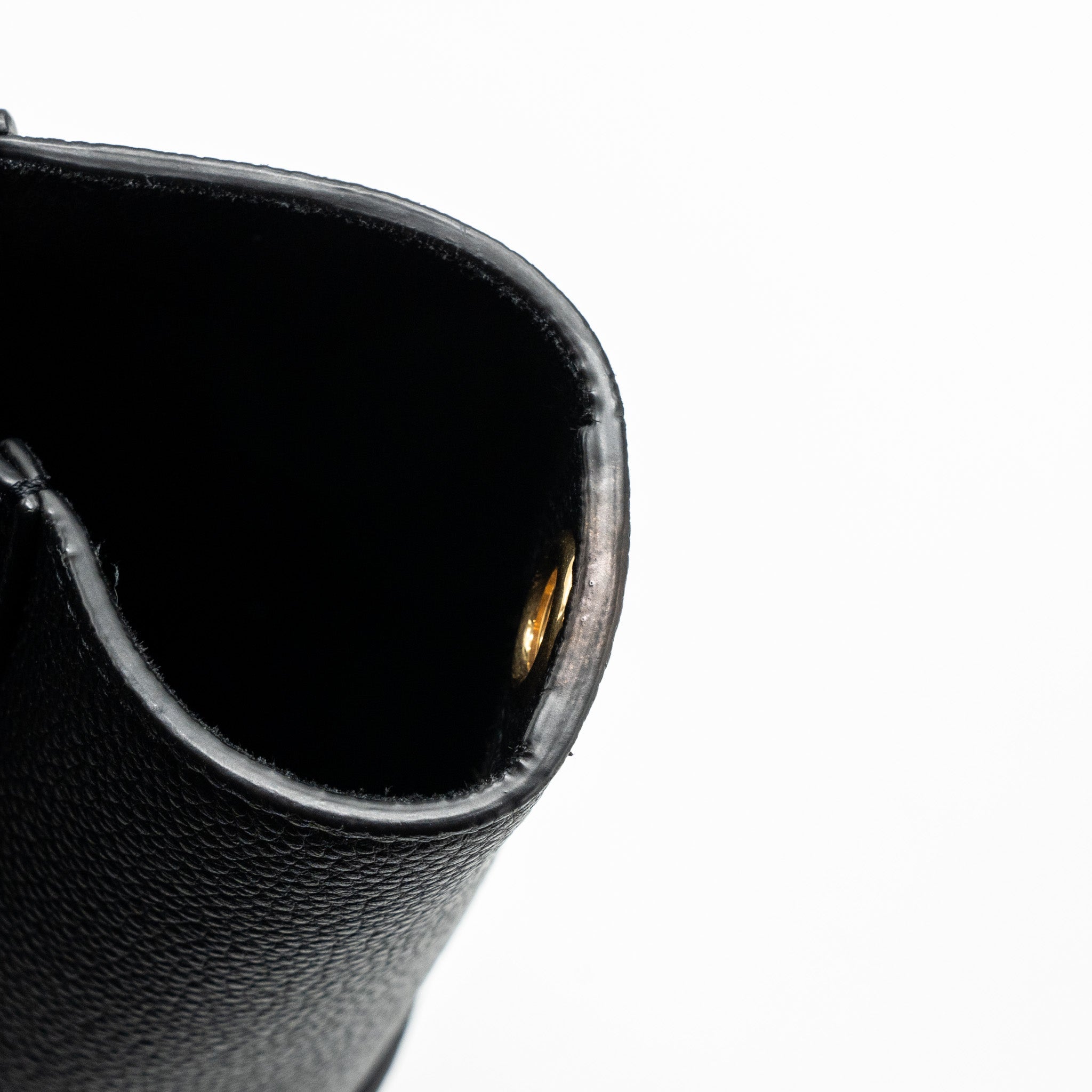 CELINE SANGLE BUCKET BAG GRAINED CALFSKIN BLACK GHW
