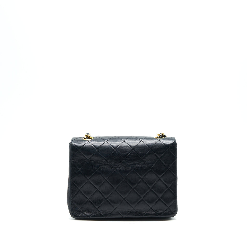 CHANEL VINTAGE SMALL FLAP BAG LAMBSKIN BLACK GHW