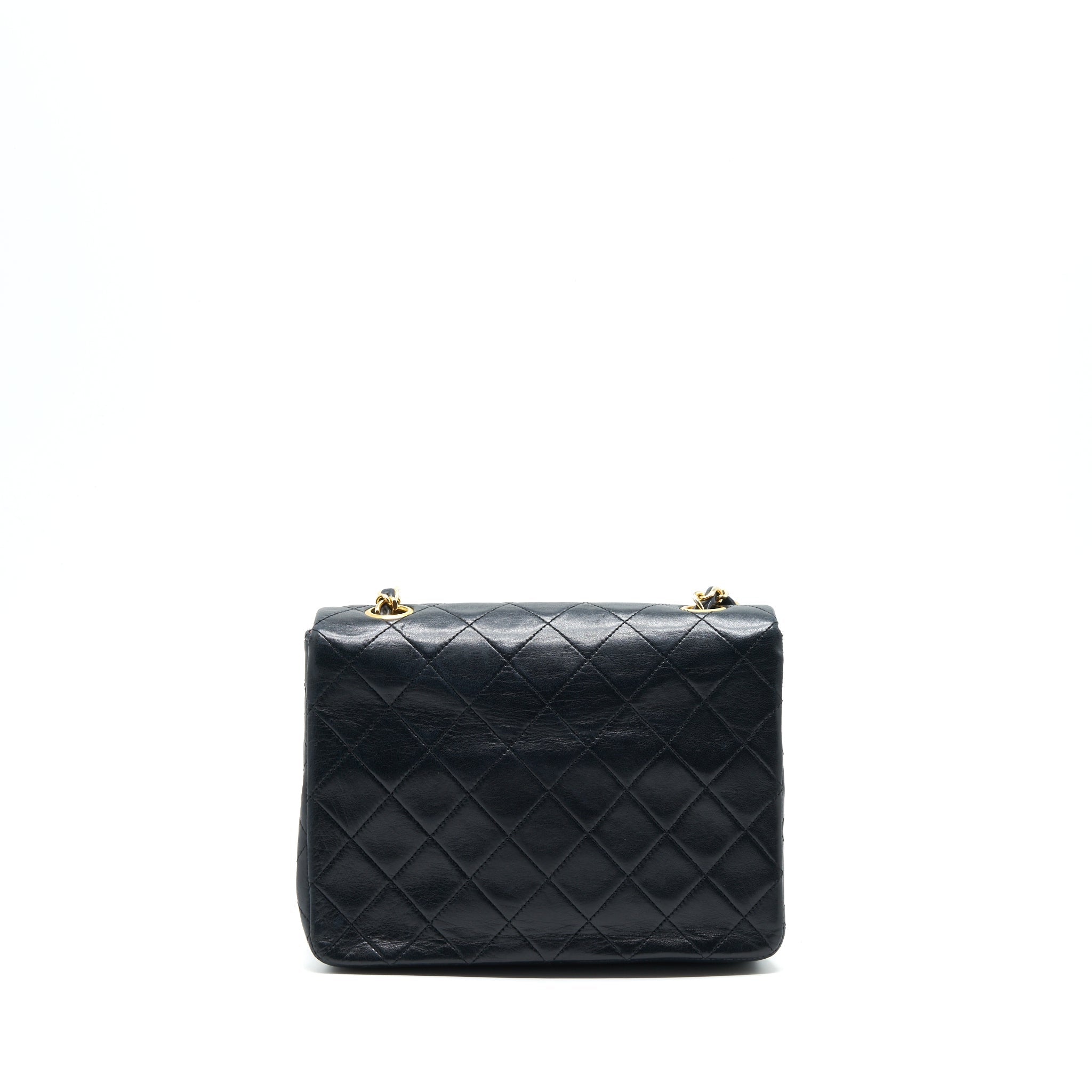 CHANEL VINTAGE SMALL FLAP BAG LAMBSKIN BLACK GHW